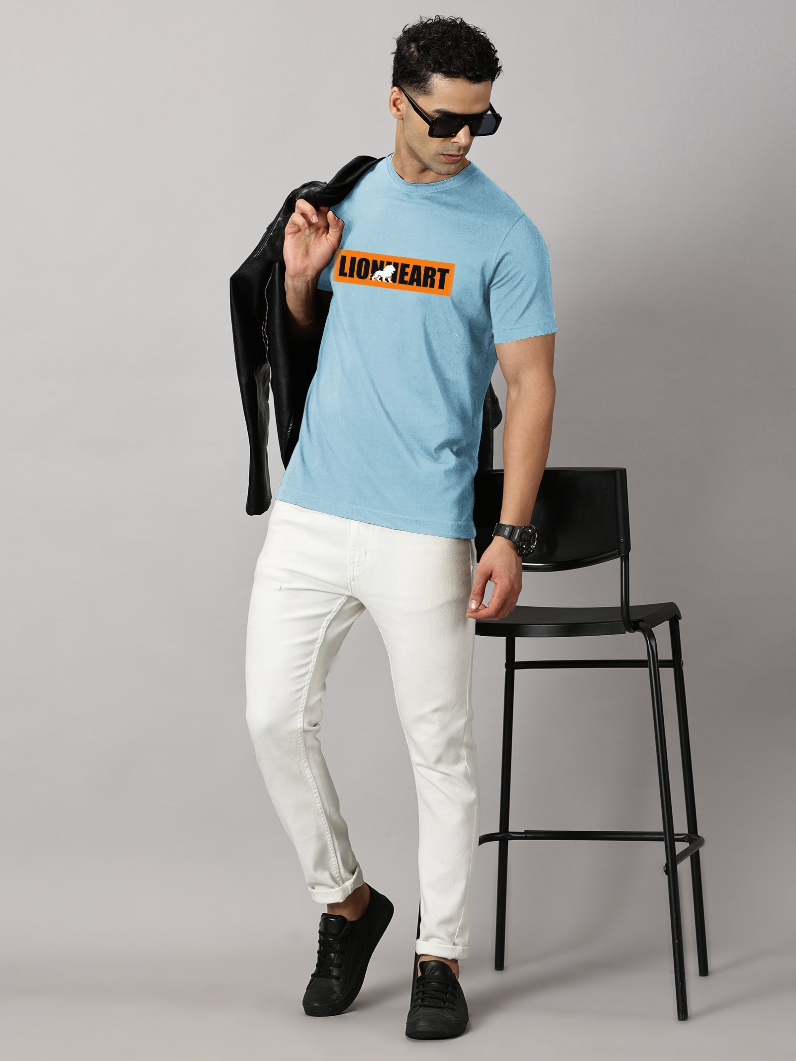 Basics : Lion Heart Printed T-Shirt