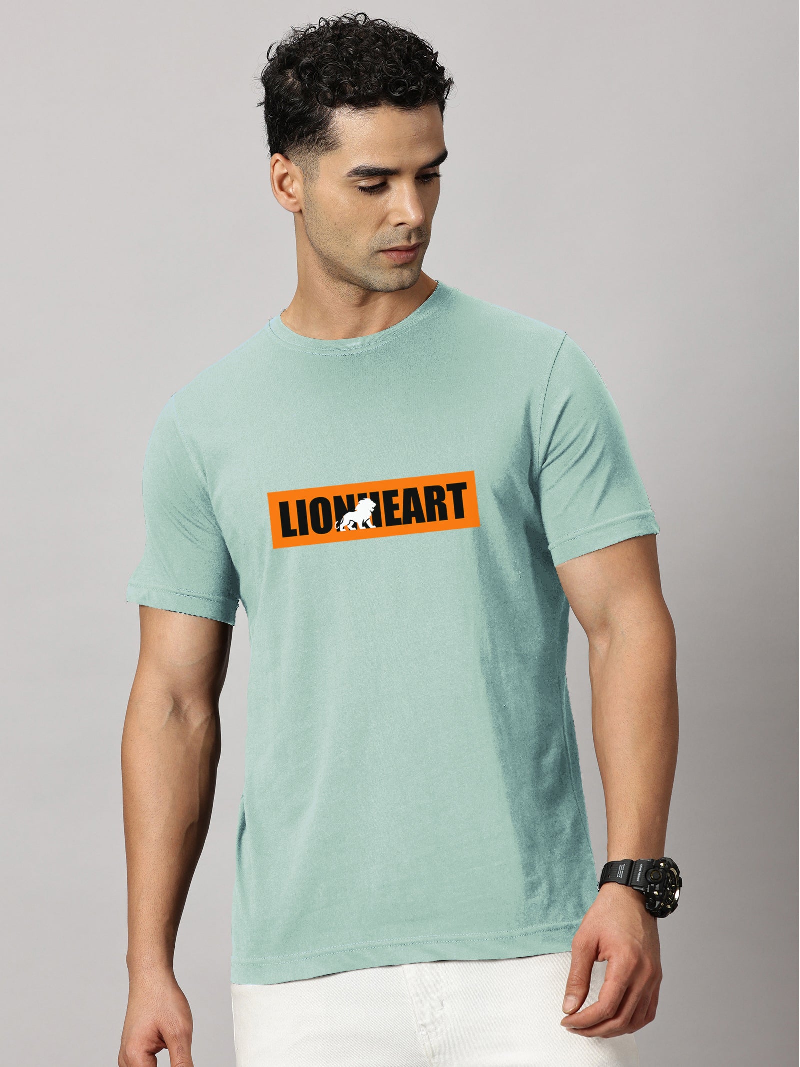 Basics : Lion Heart Printed T-Shirt
