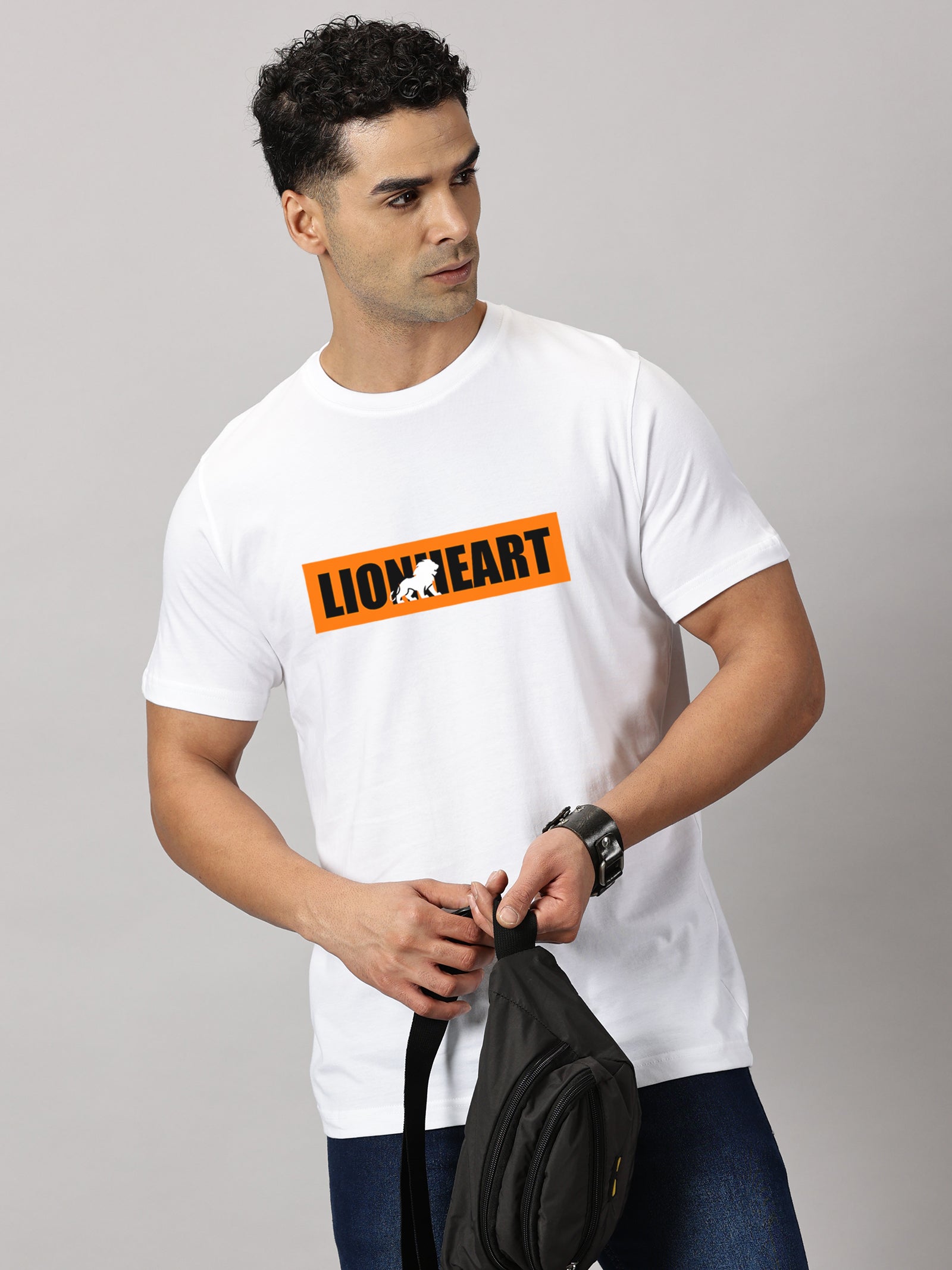 Basics : Lion Heart Printed T-Shirt