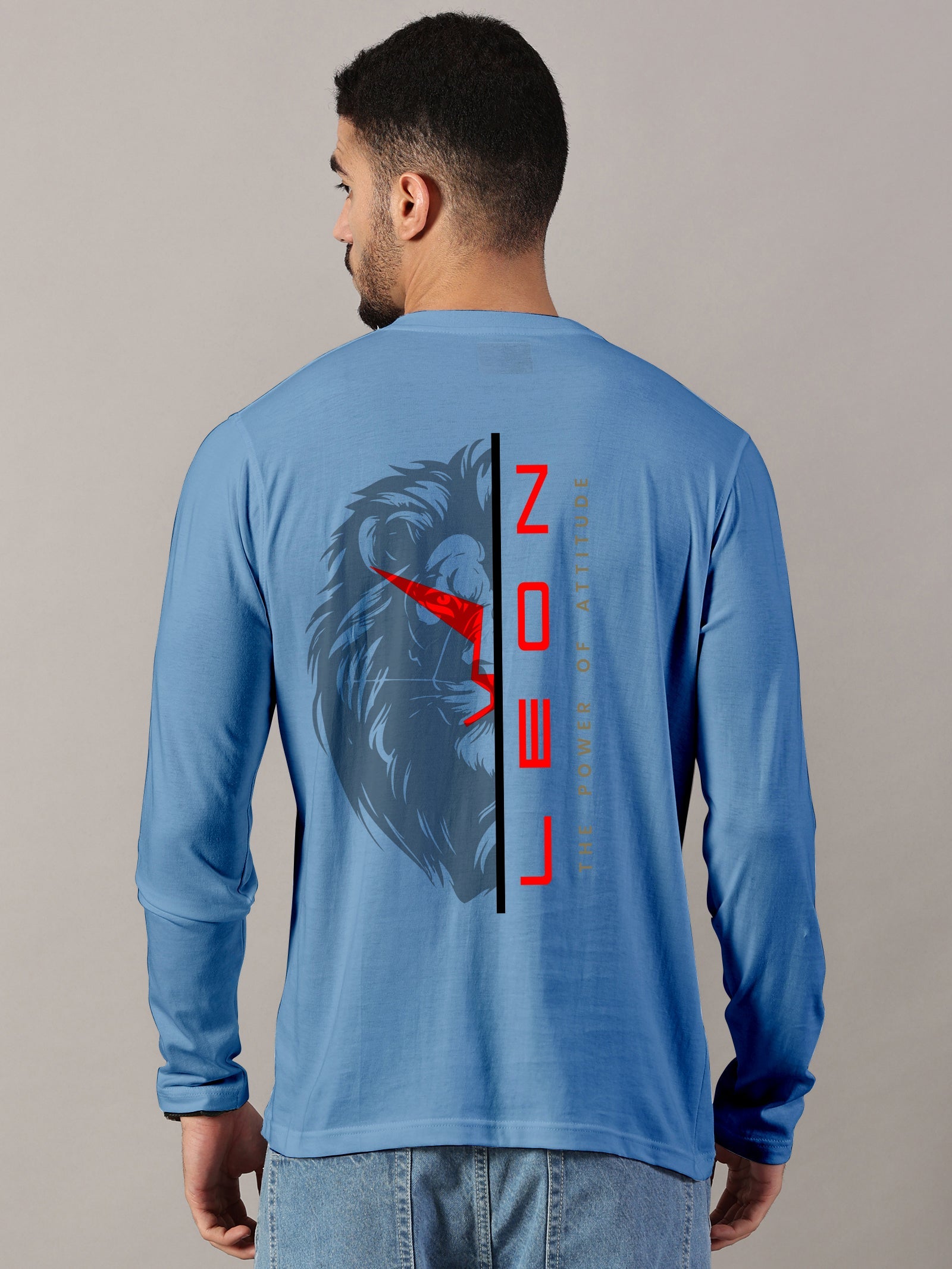 Basic Full sleeve : Lion Power Printed T-Shirt
