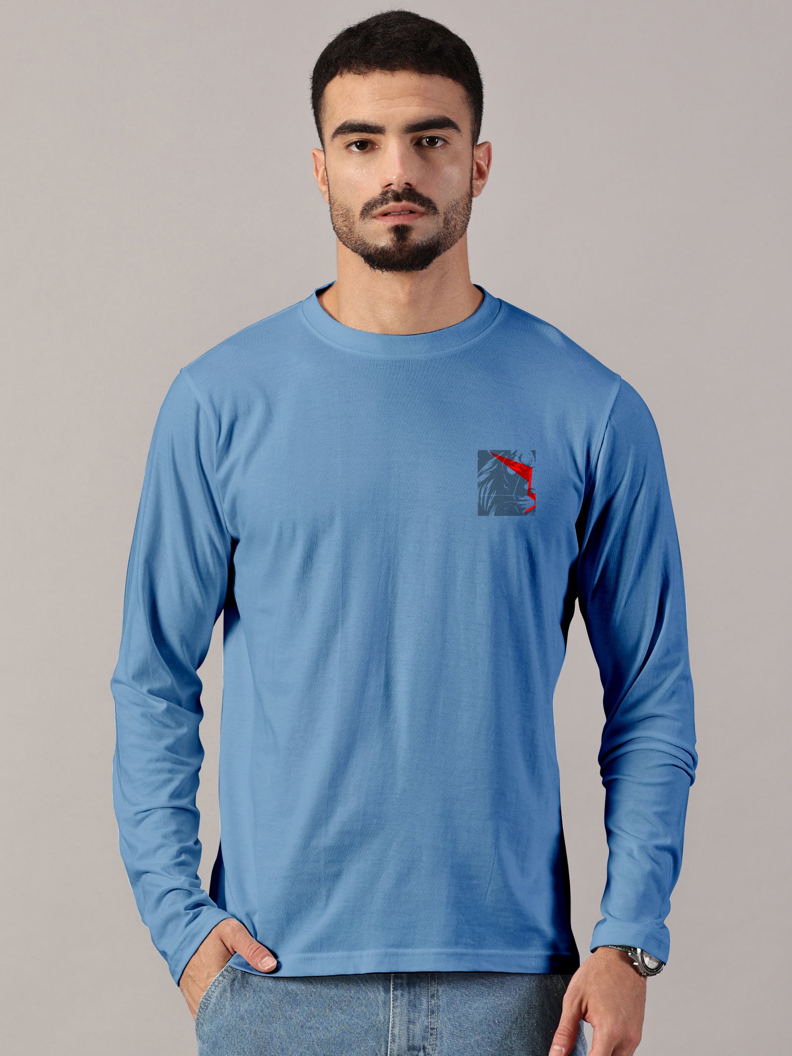 Basic Full sleeve : Lion Power Printed T-Shirt
