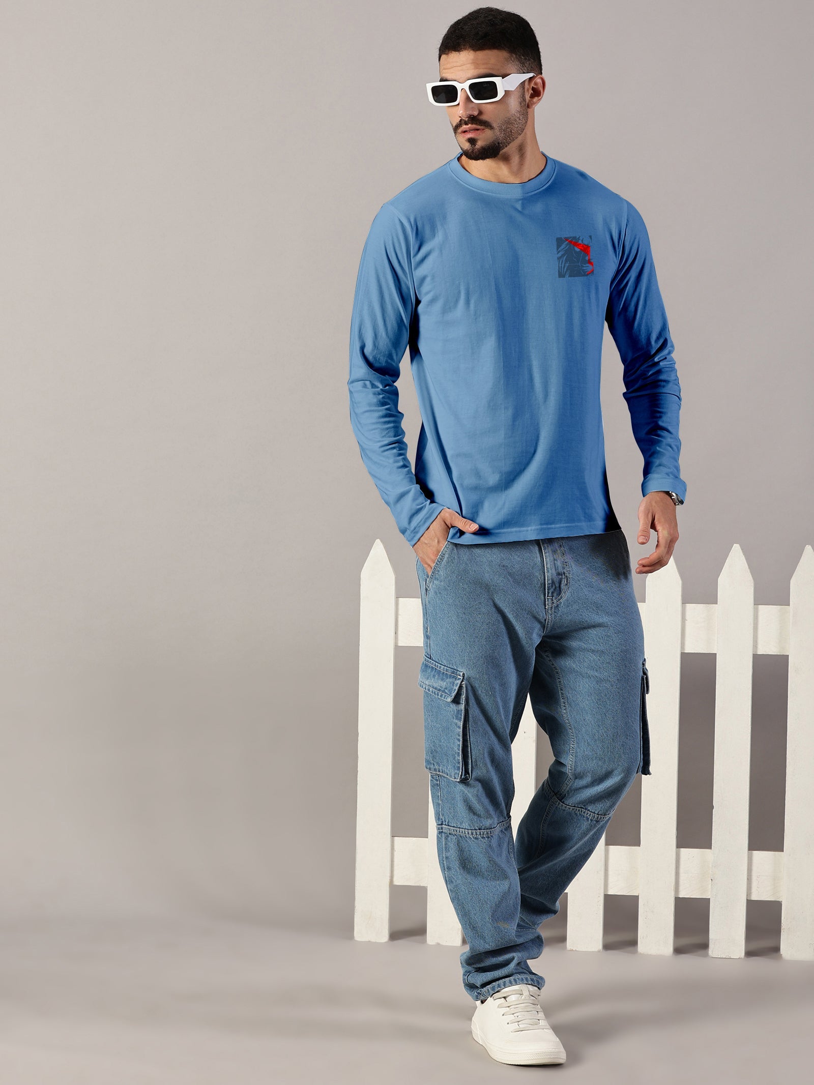 Basic Full sleeve : Lion Power Printed T-Shirt