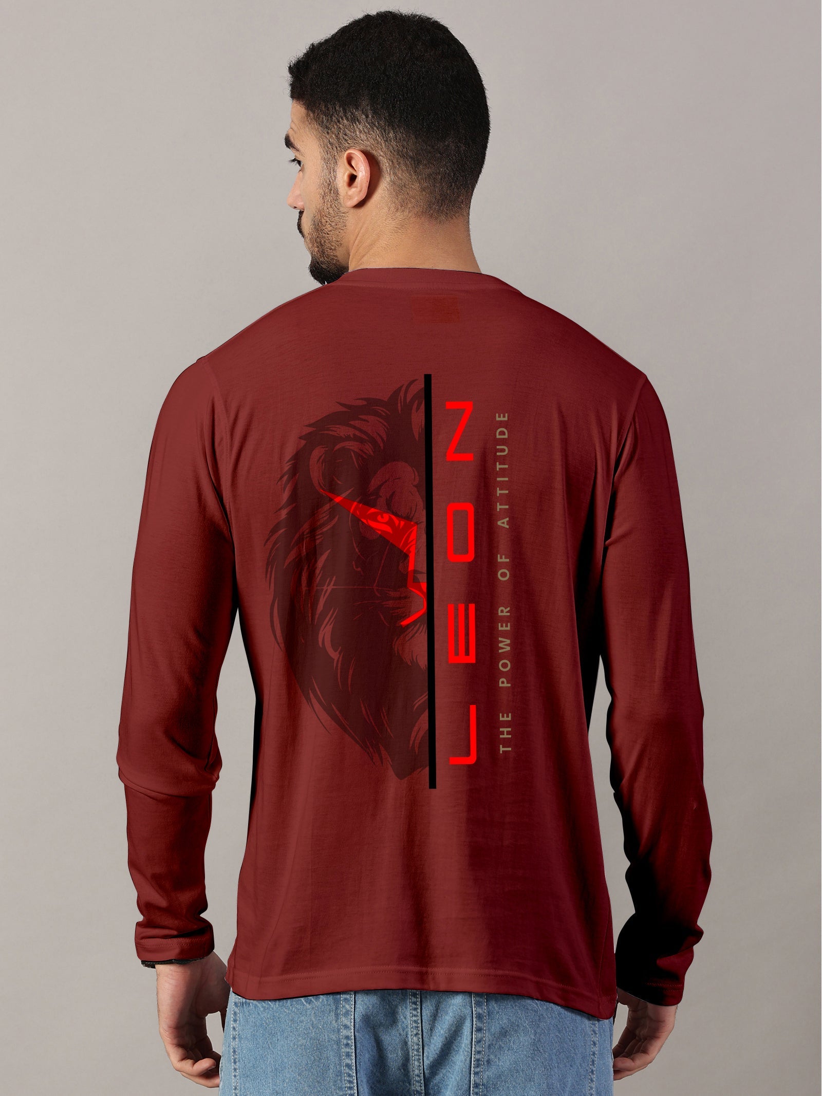 Basic Full sleeve : Lion Power Printed T-Shirt