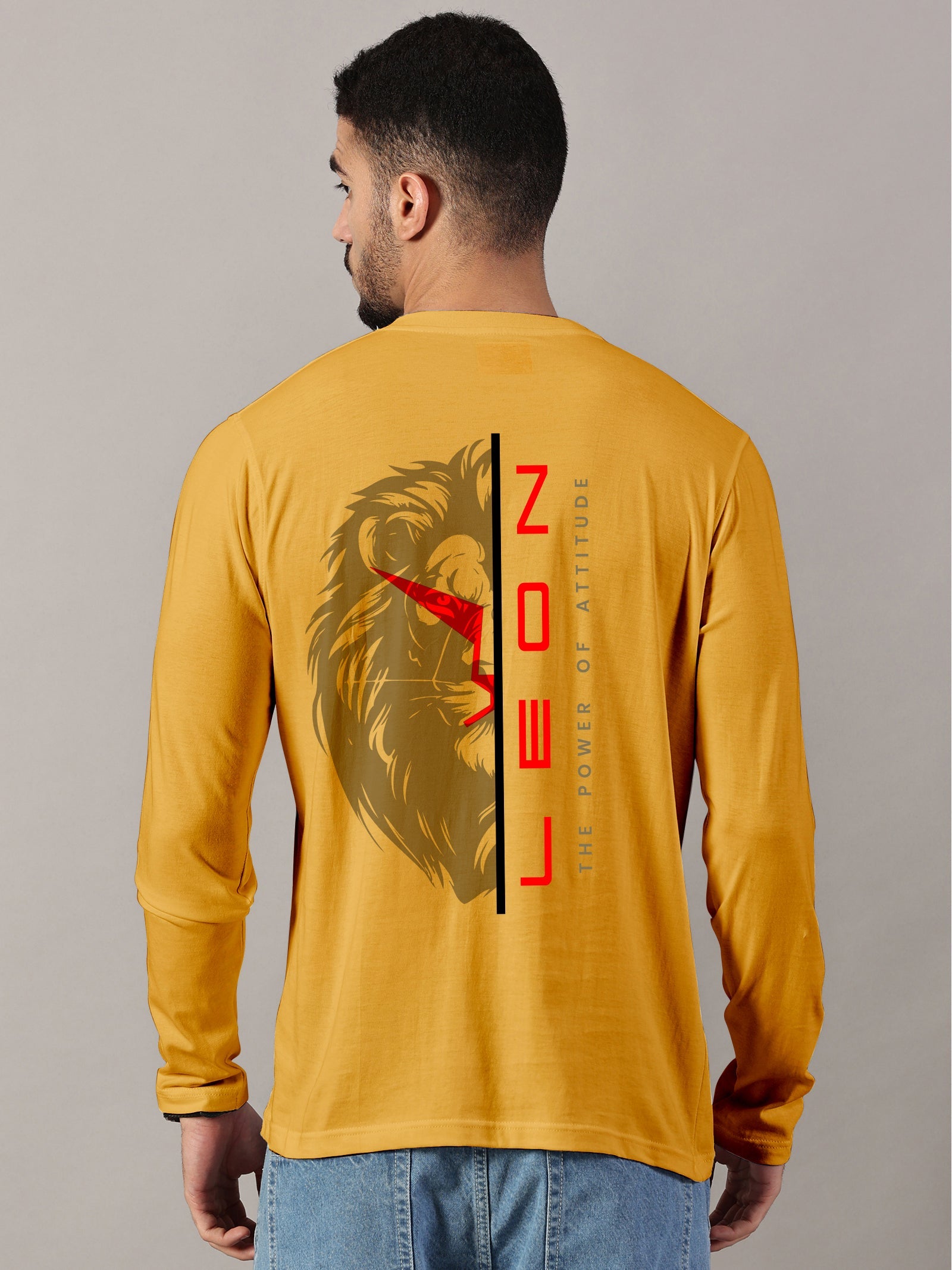 Basic Full sleeve : Lion Power Printed T-Shirt