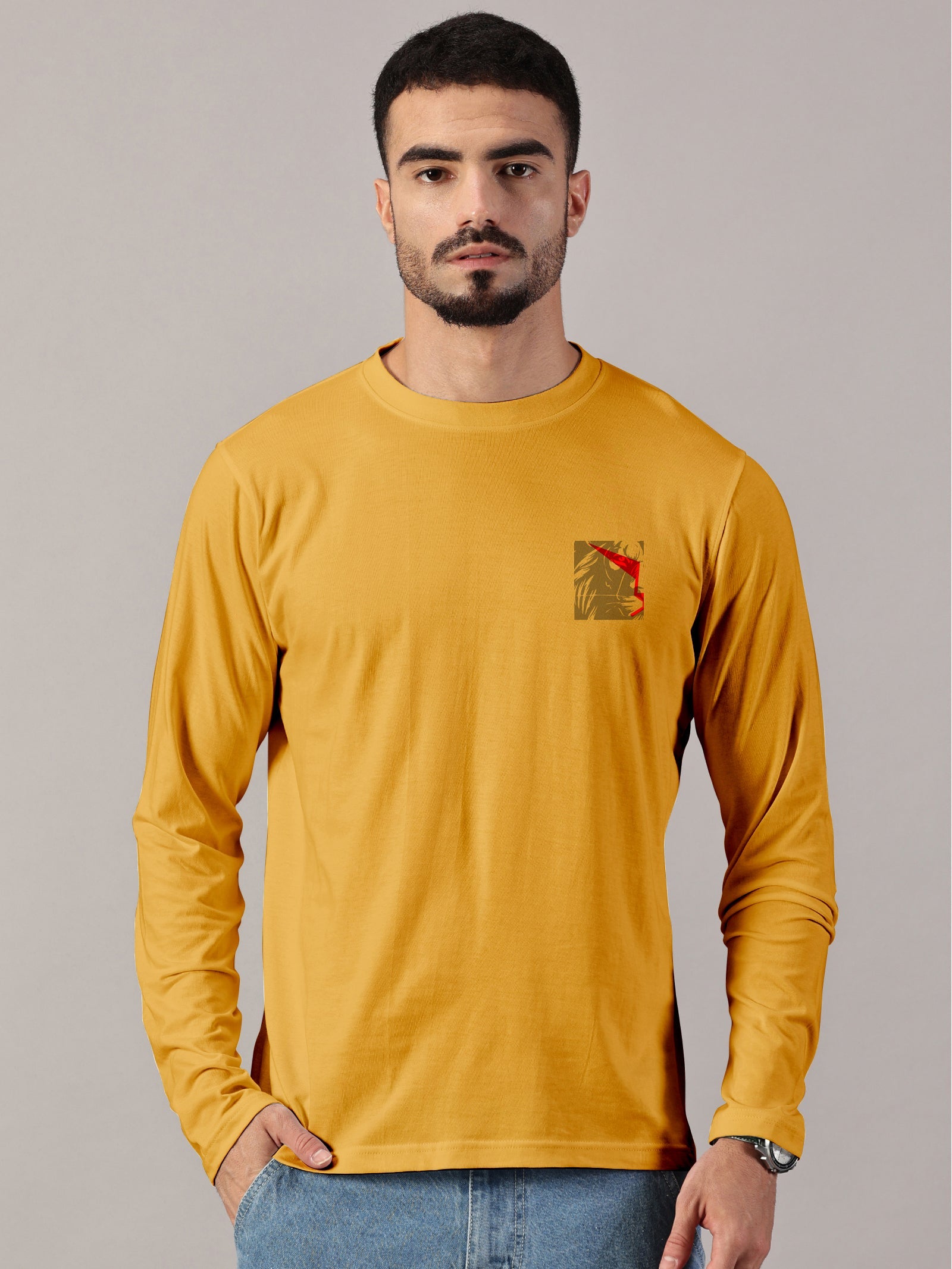 Basic Full sleeve : Lion Power Printed T-Shirt
