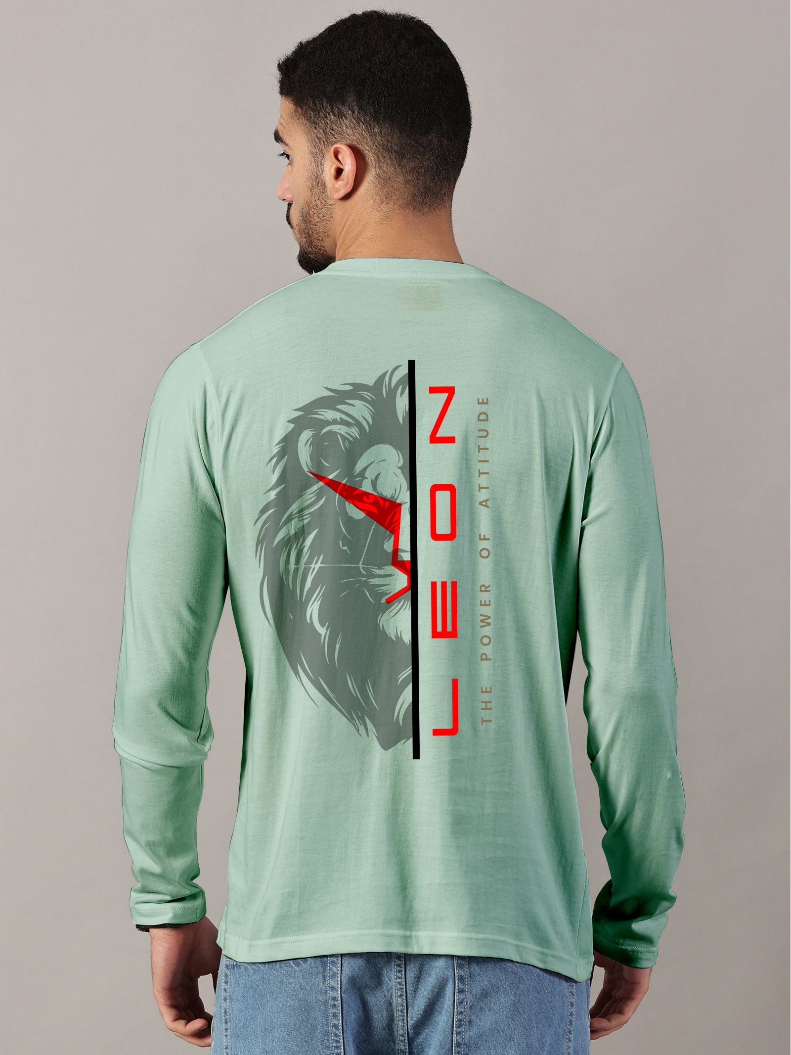 Basic Full sleeve : Lion Power Printed T-Shirt