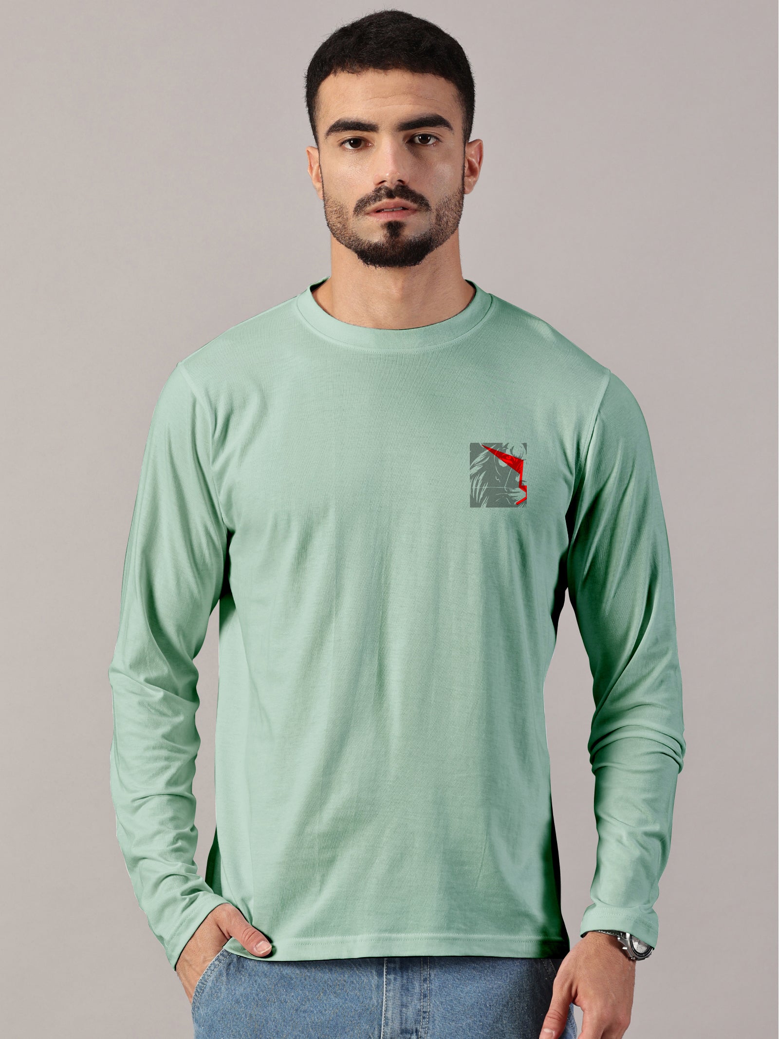 Basic Full sleeve : Lion Power Printed T-Shirt