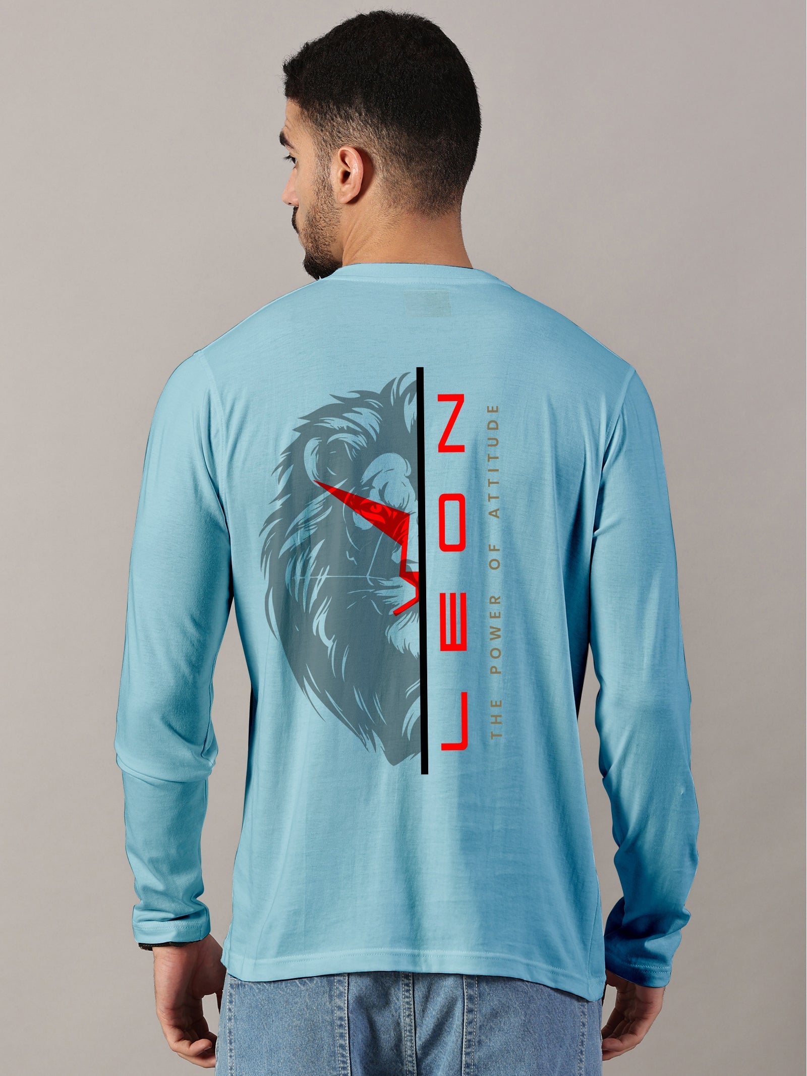 Basic Full sleeve : Lion Power Printed T-Shirt
