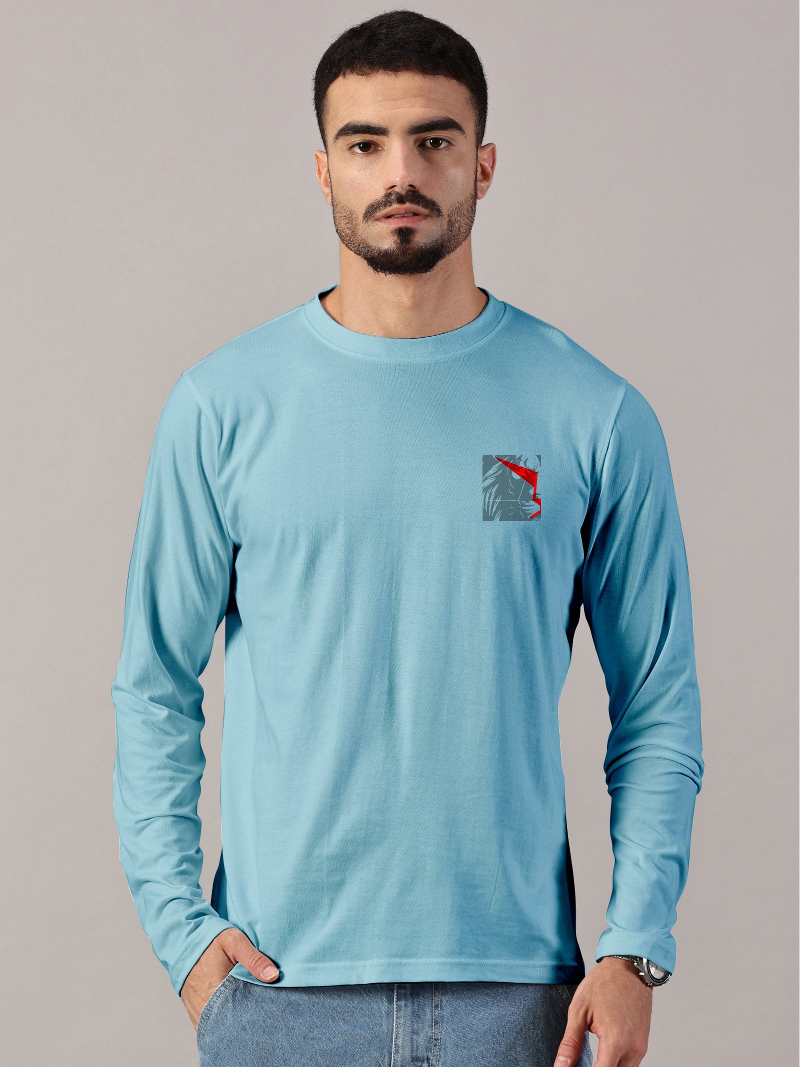 Basic Full sleeve : Lion Power Printed T-Shirt