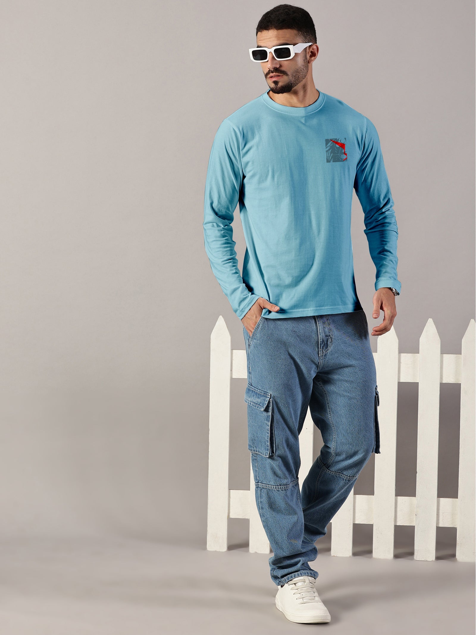 Basic Full sleeve : Lion Power Printed T-Shirt