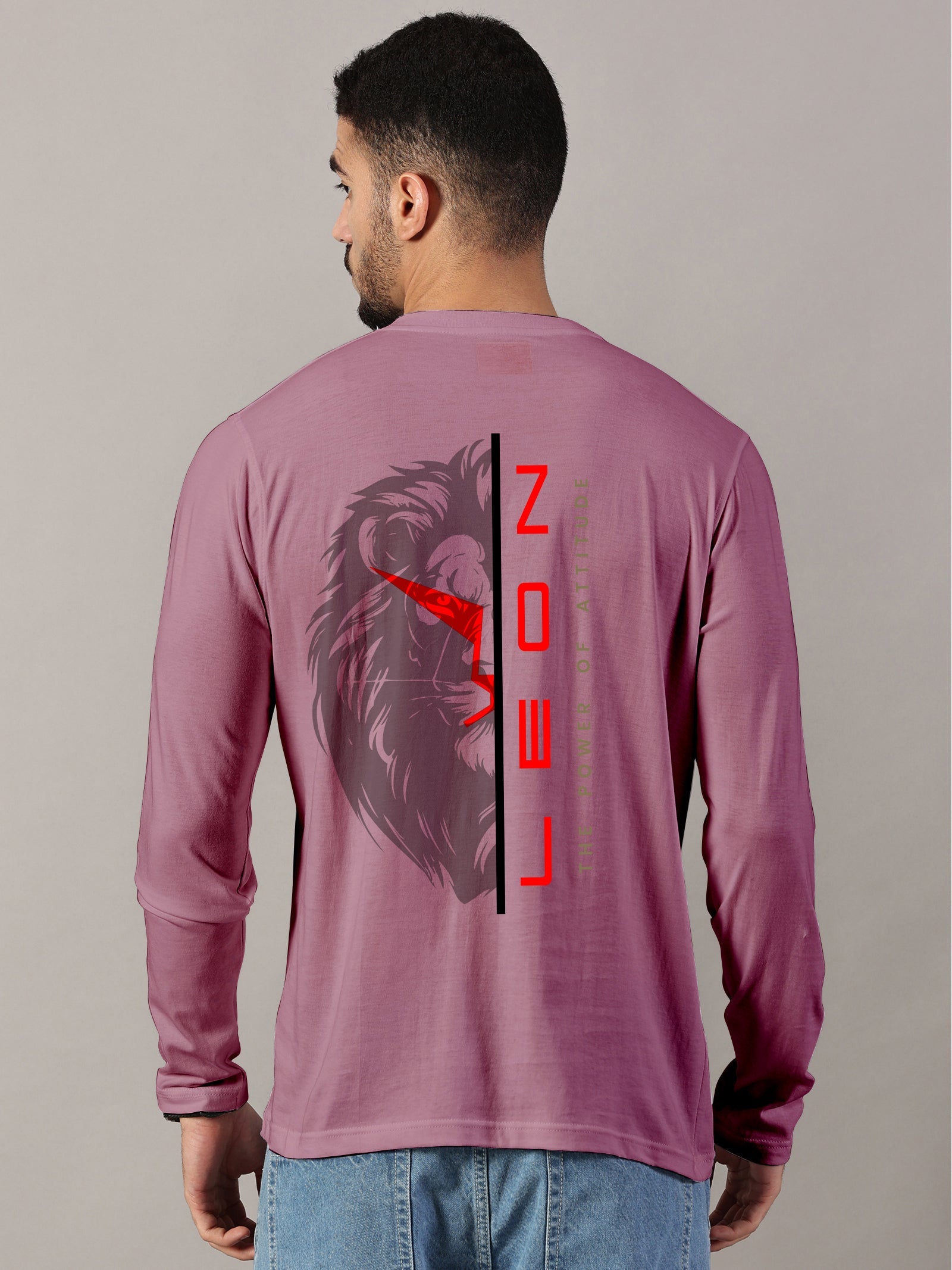 Basic Full sleeve : Lion Power Printed T-Shirt