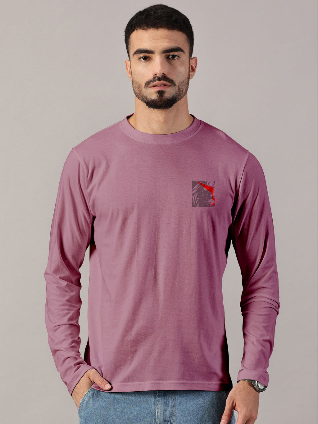 Basic Full sleeve : Lion Power Printed T-Shirt
