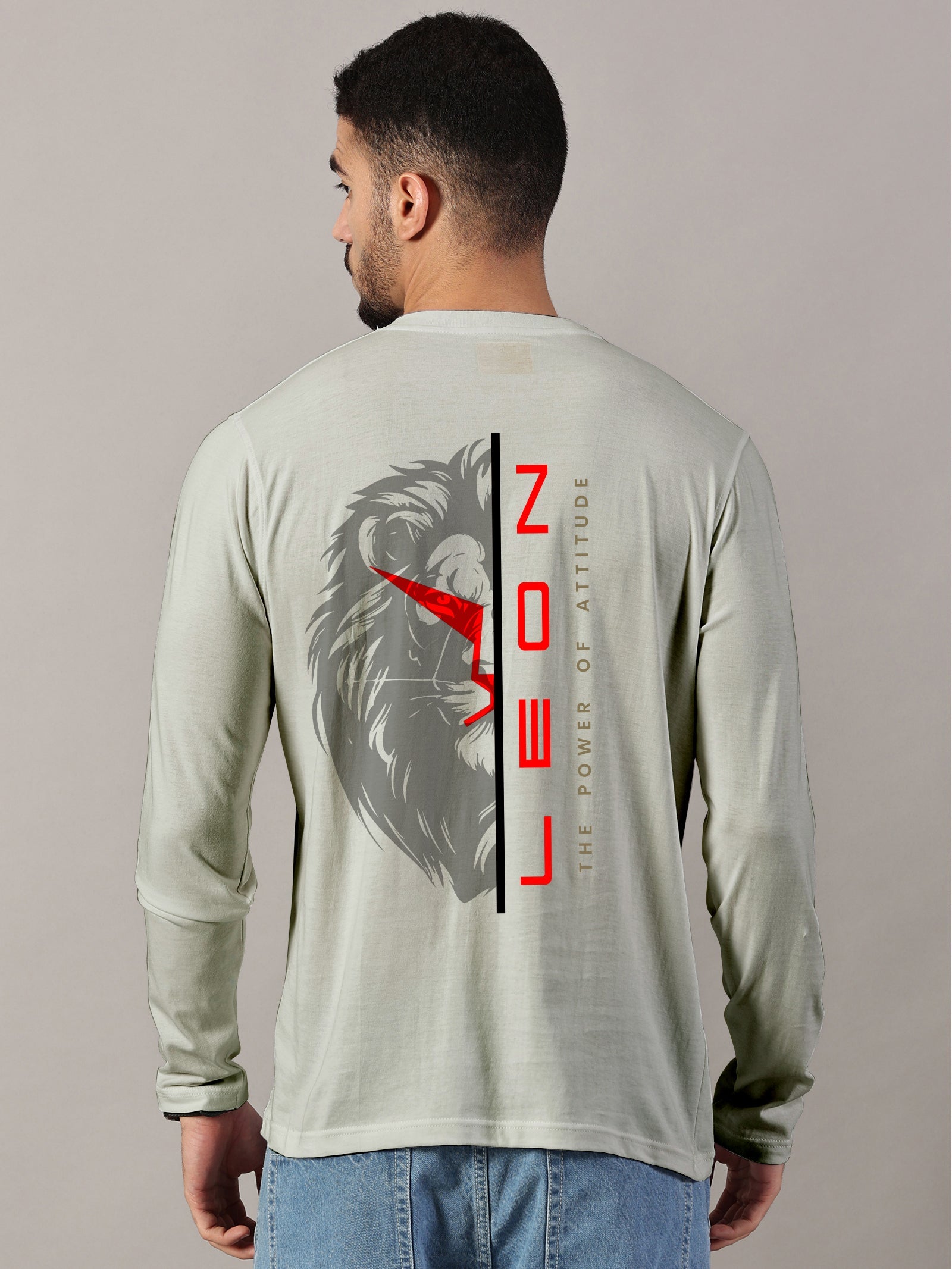 Basic Full sleeve : Lion Power Printed T-Shirt