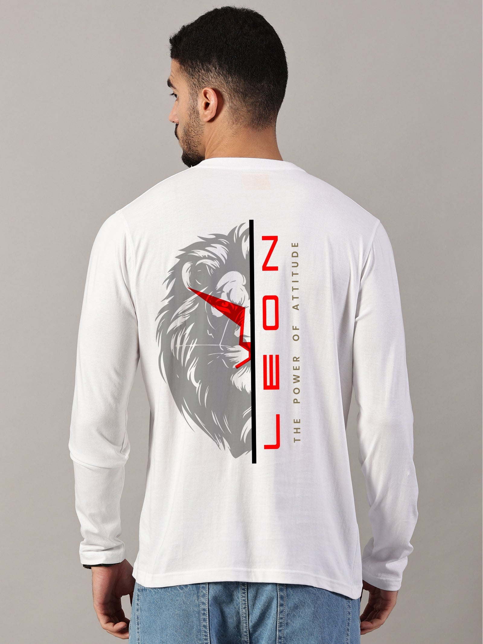 Basic Full sleeve : Lion Power Printed T-Shirt