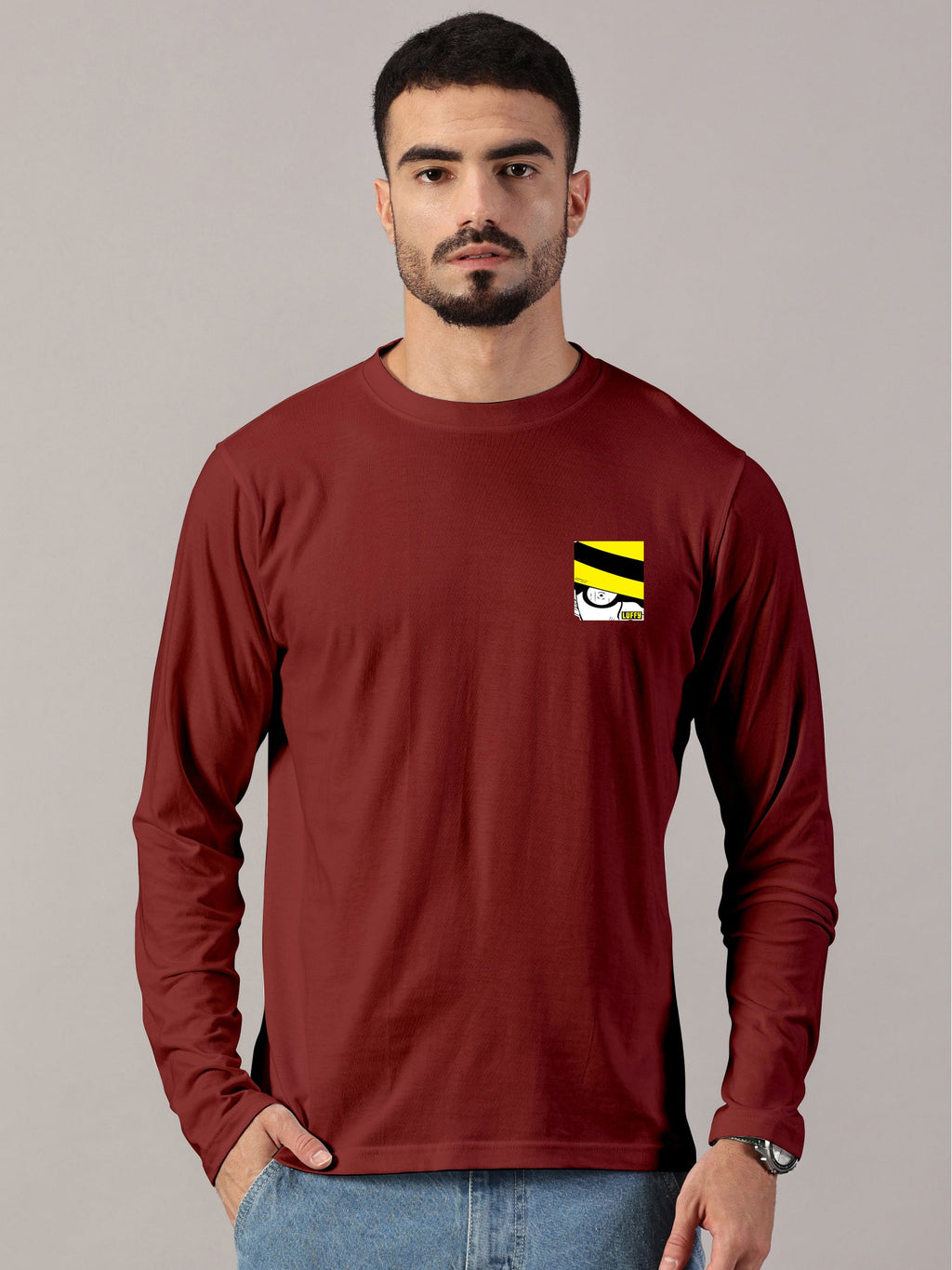 Basic Full sleeve : Luffy Printed T-Shirt