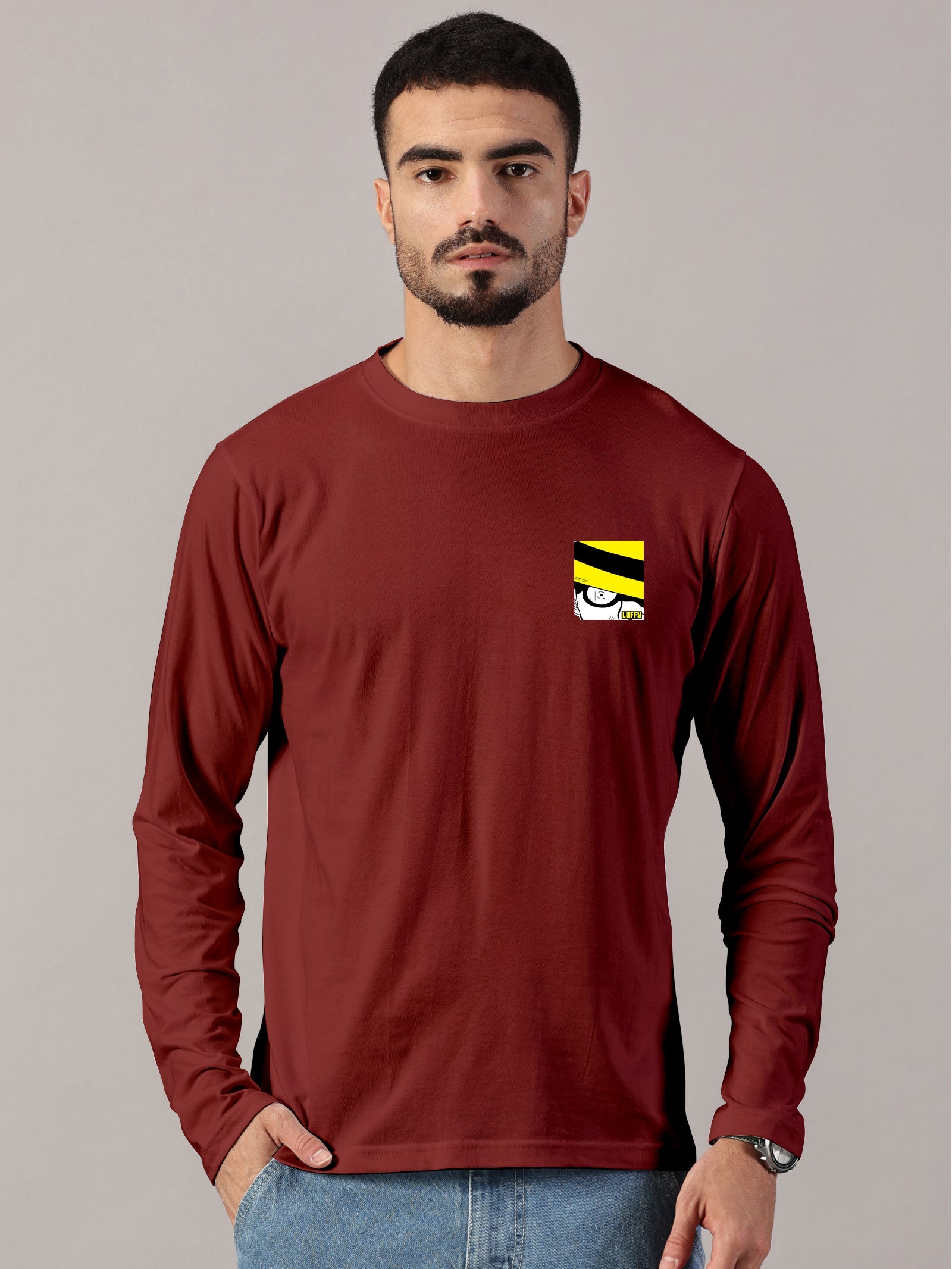 Basic Full sleeve : Luffy Printed T-Shirt