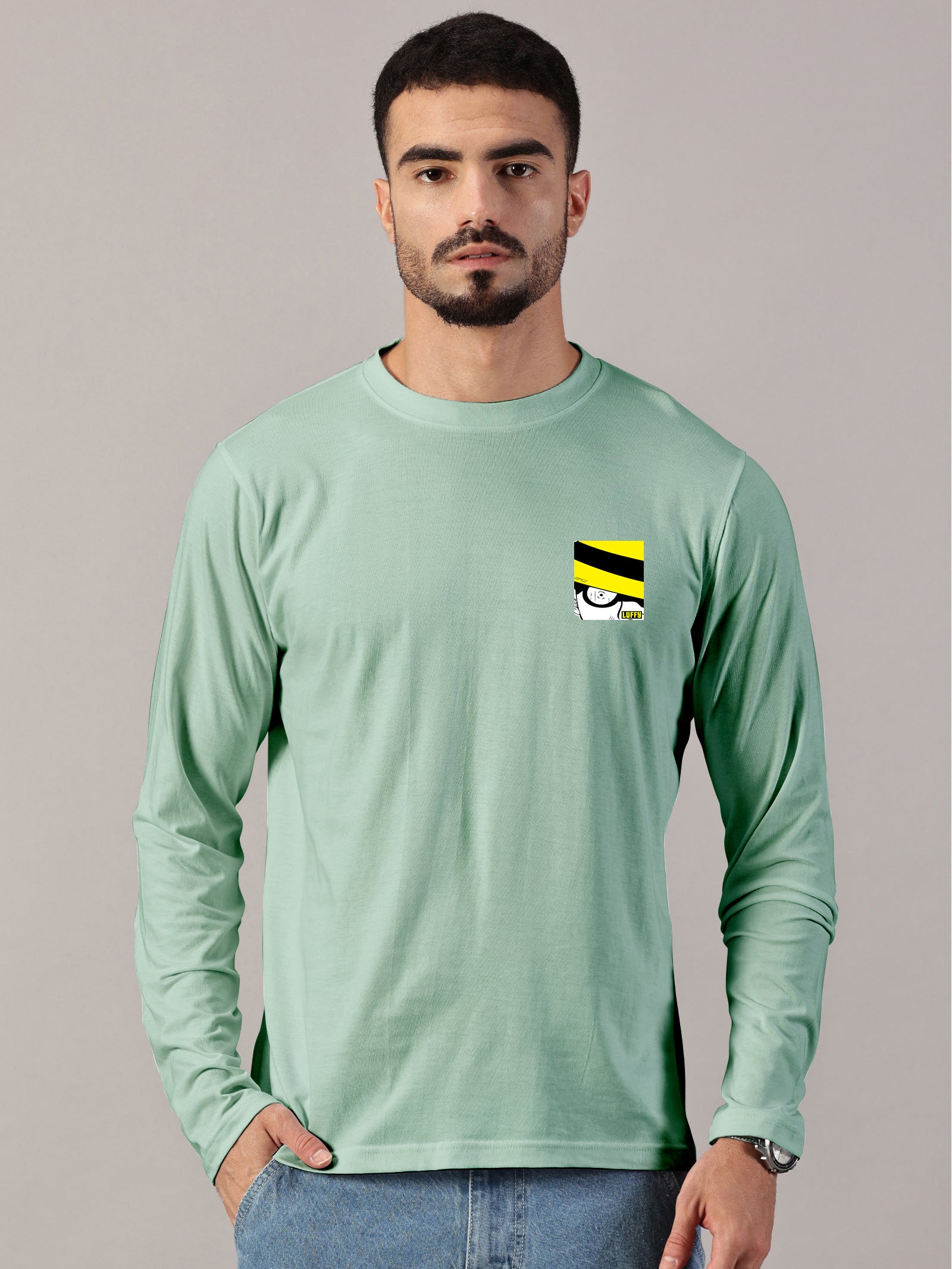 Basic Full sleeve : Luffy Printed T-Shirt