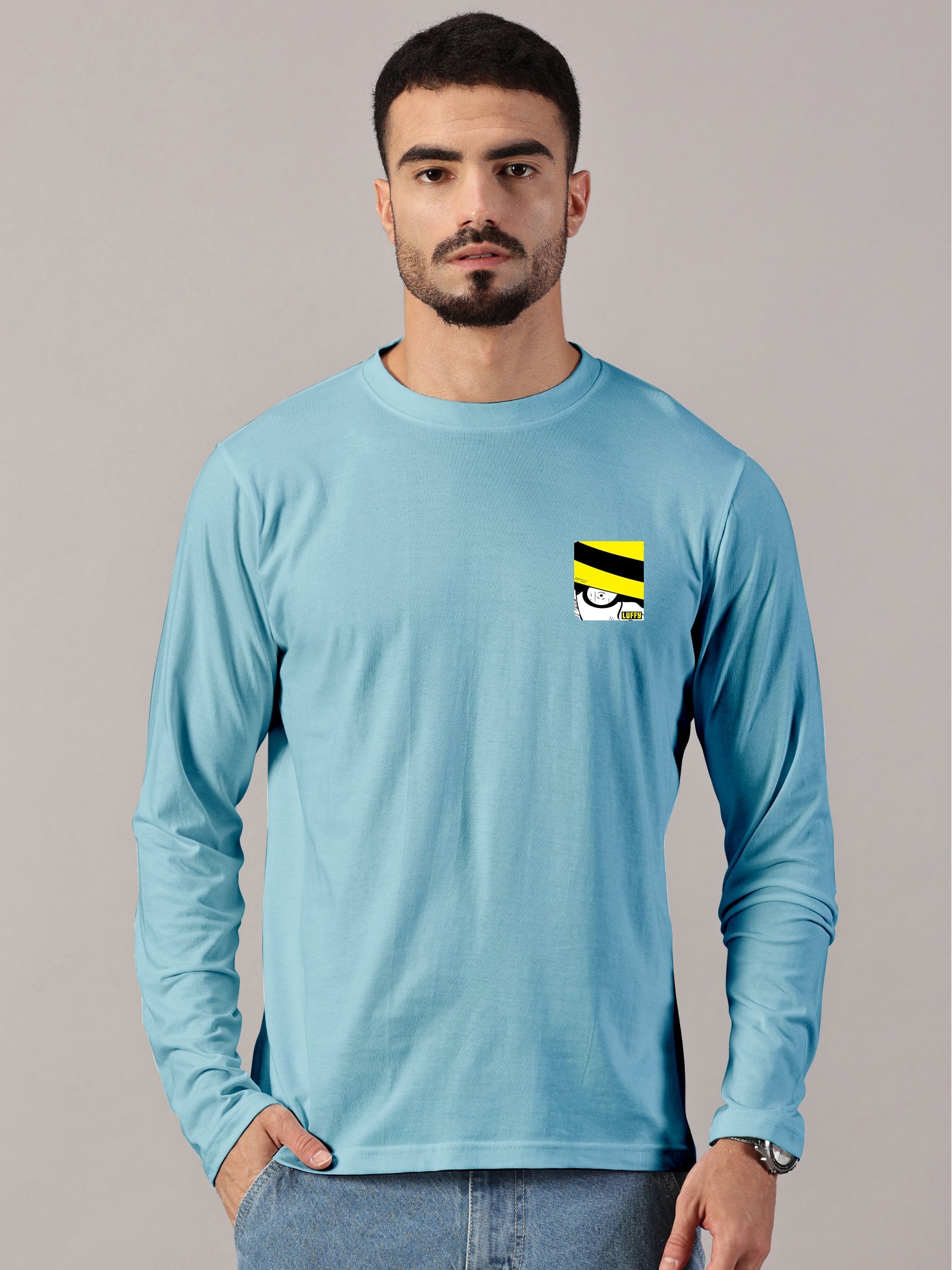 Basic Full sleeve : Luffy Printed T-Shirt