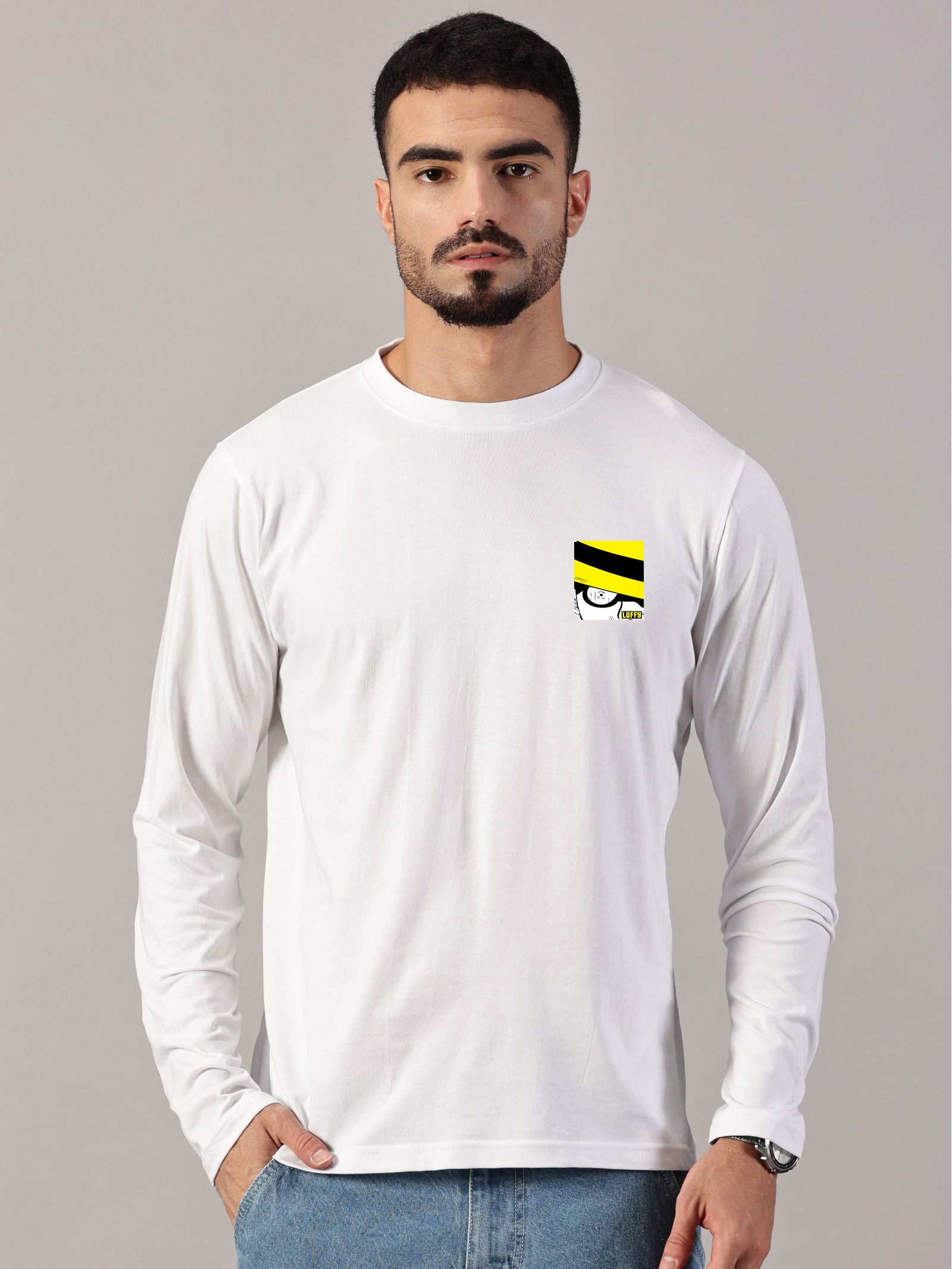 Basic Full sleeve : Luffy Printed T-Shirt