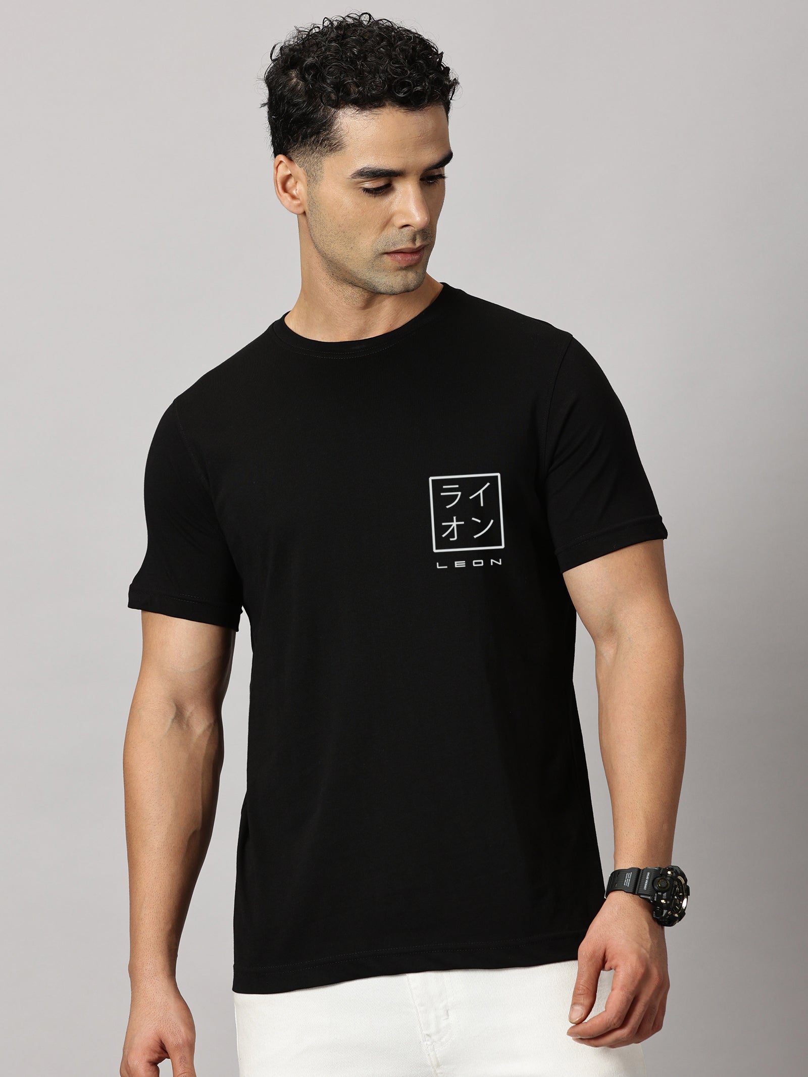 Basics : Leon Stamp Printed T-Shirt
