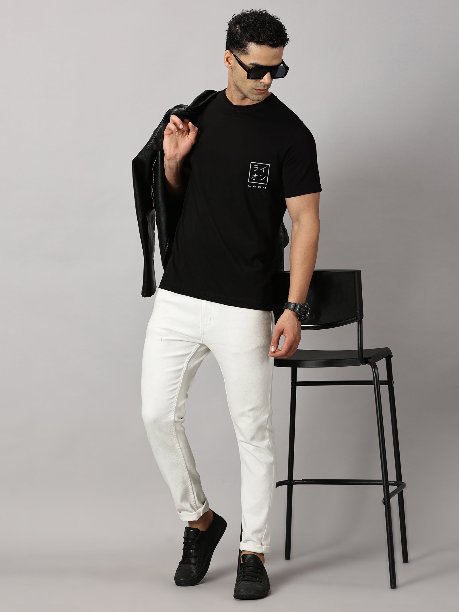 Basics : Leon Stamp Printed T-Shirt