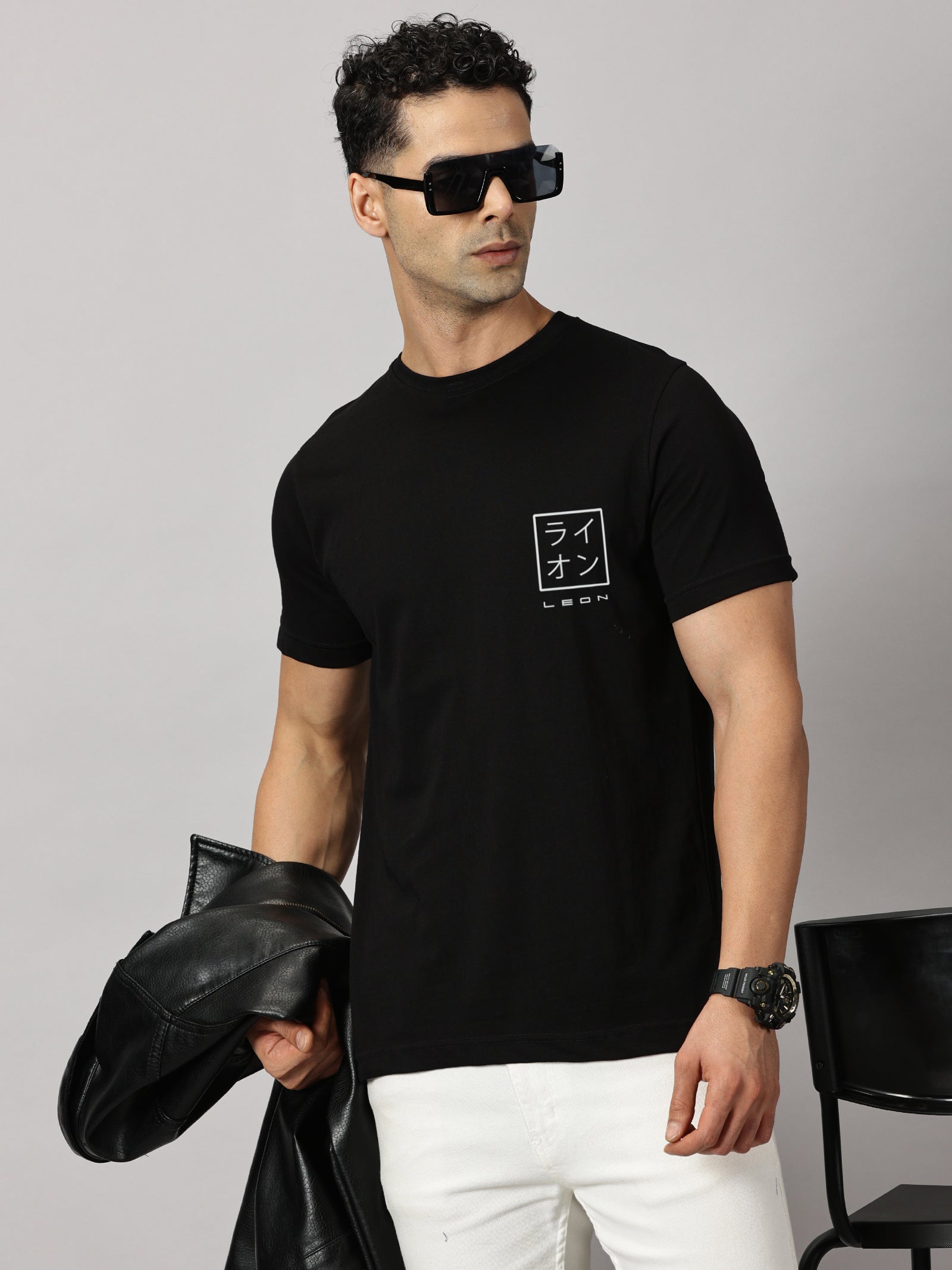 Basics : Leon Stamp Printed T-Shirt