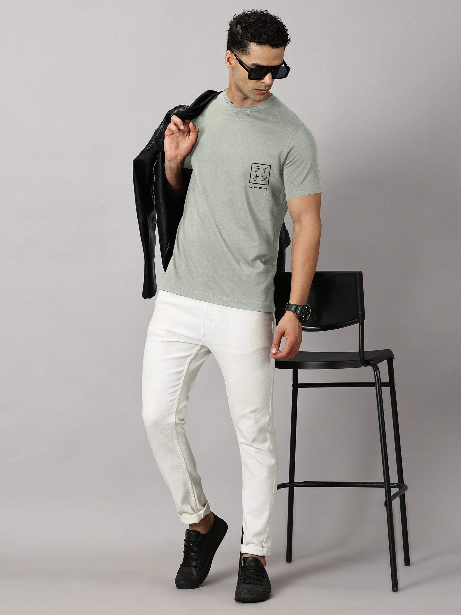 Basics : Leon Stamp Printed T-Shirt