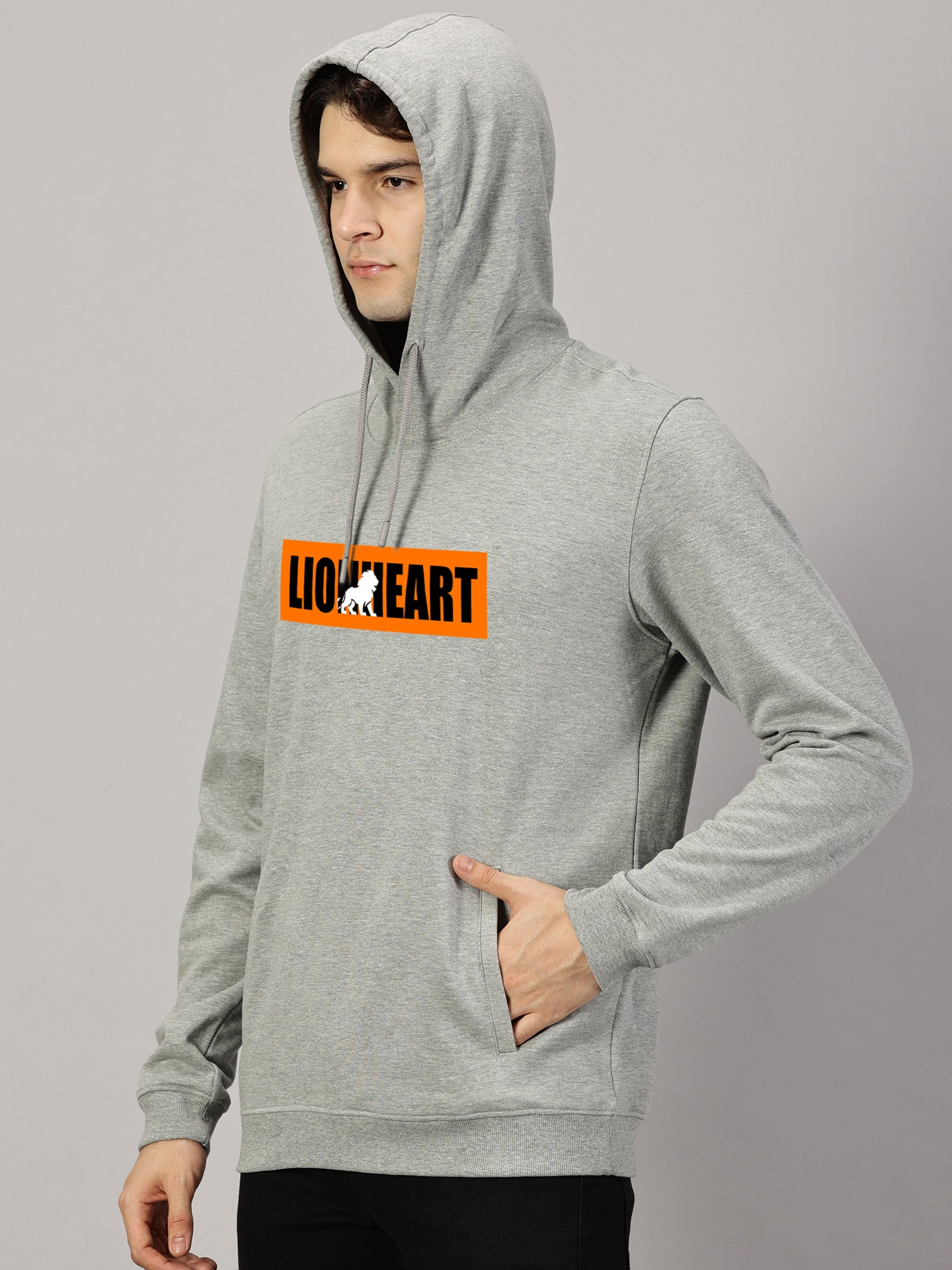 Sweatshirt : Lion Heart Printed Hoodie