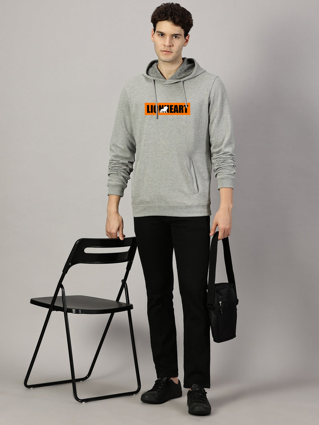 Sweatshirt : Lion Heart Printed Hoodie