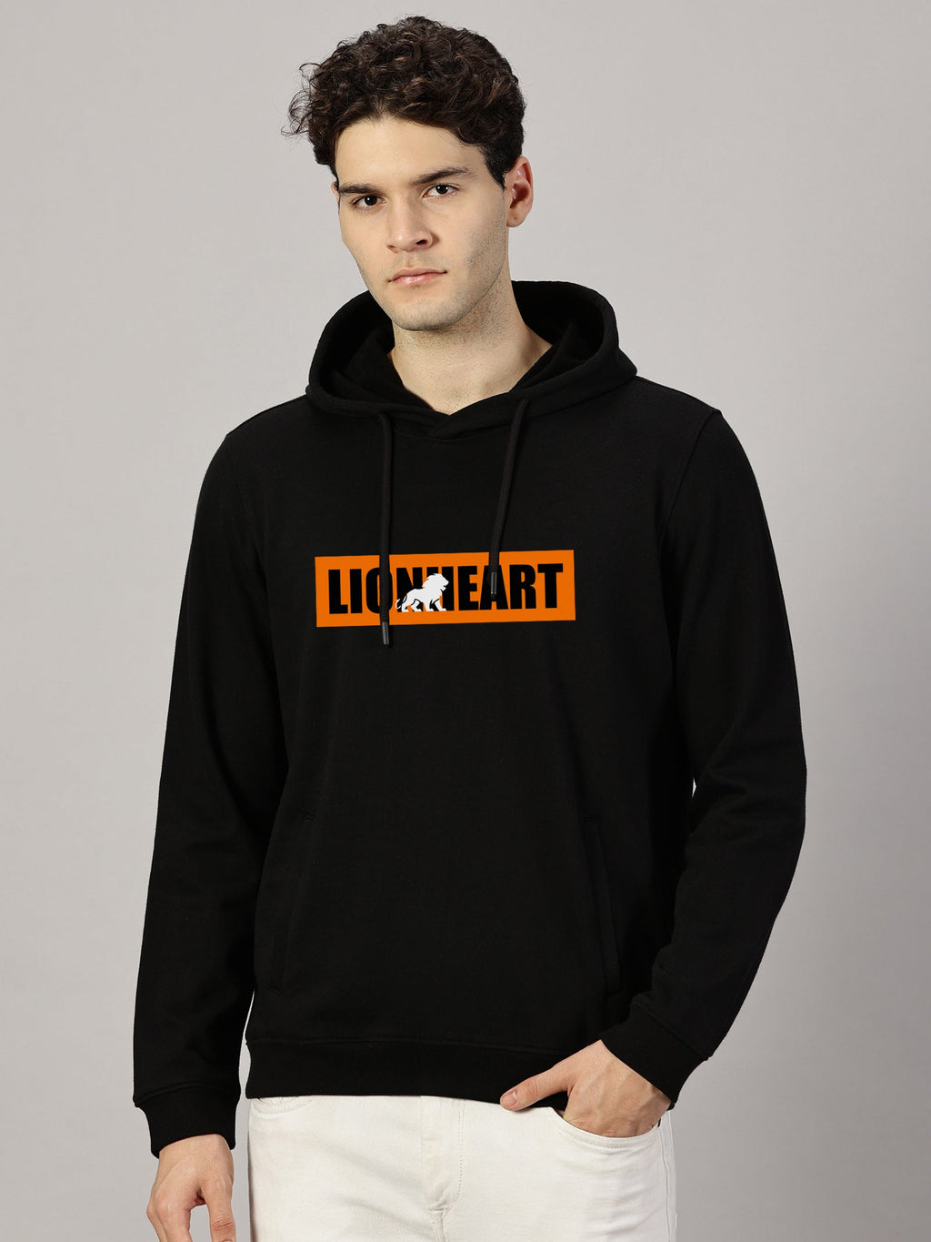 Sweatshirt : Lion Heart Printed Hoodie
