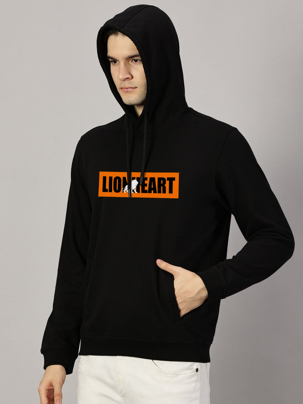 Sweatshirt : Lion Heart Printed Hoodie