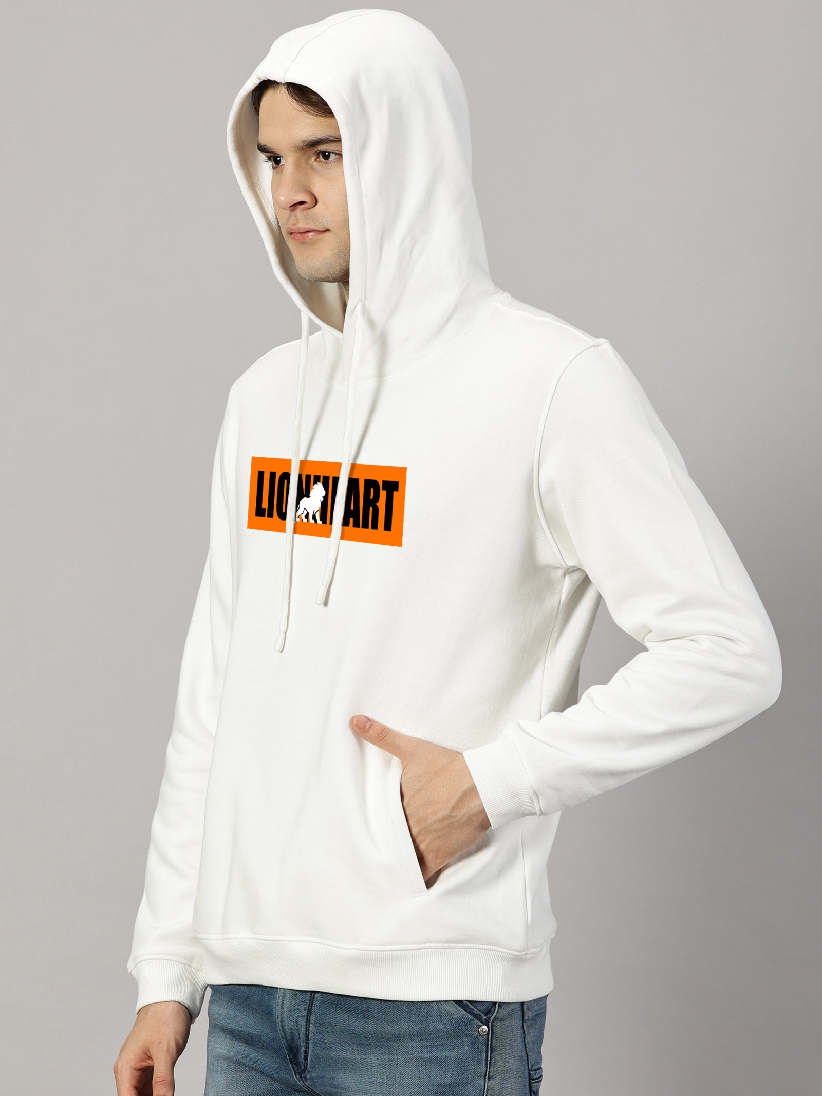 Sweatshirt : Lion Heart Printed Hoodie