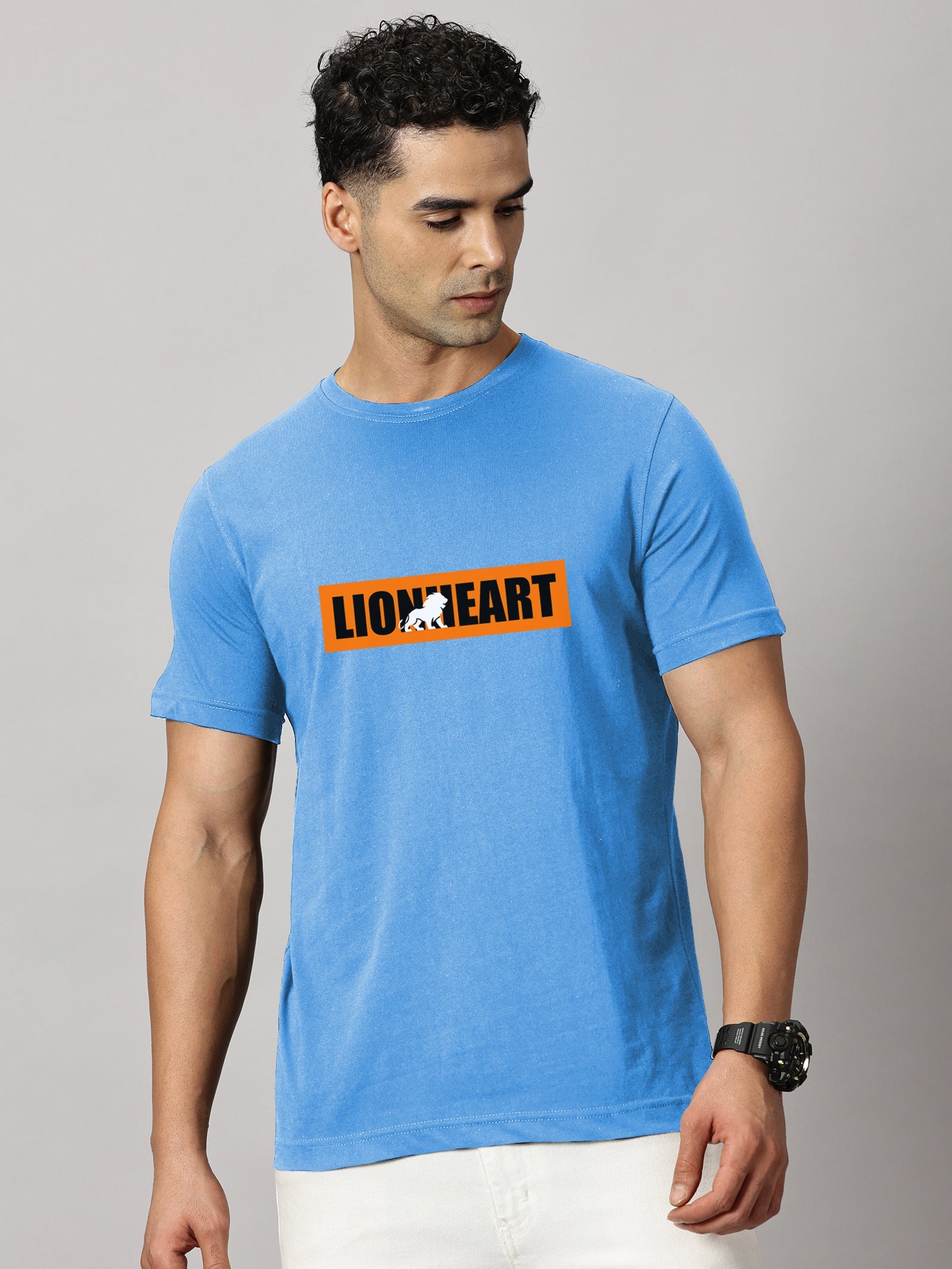 Basics : Lion Heart Printed T-Shirt