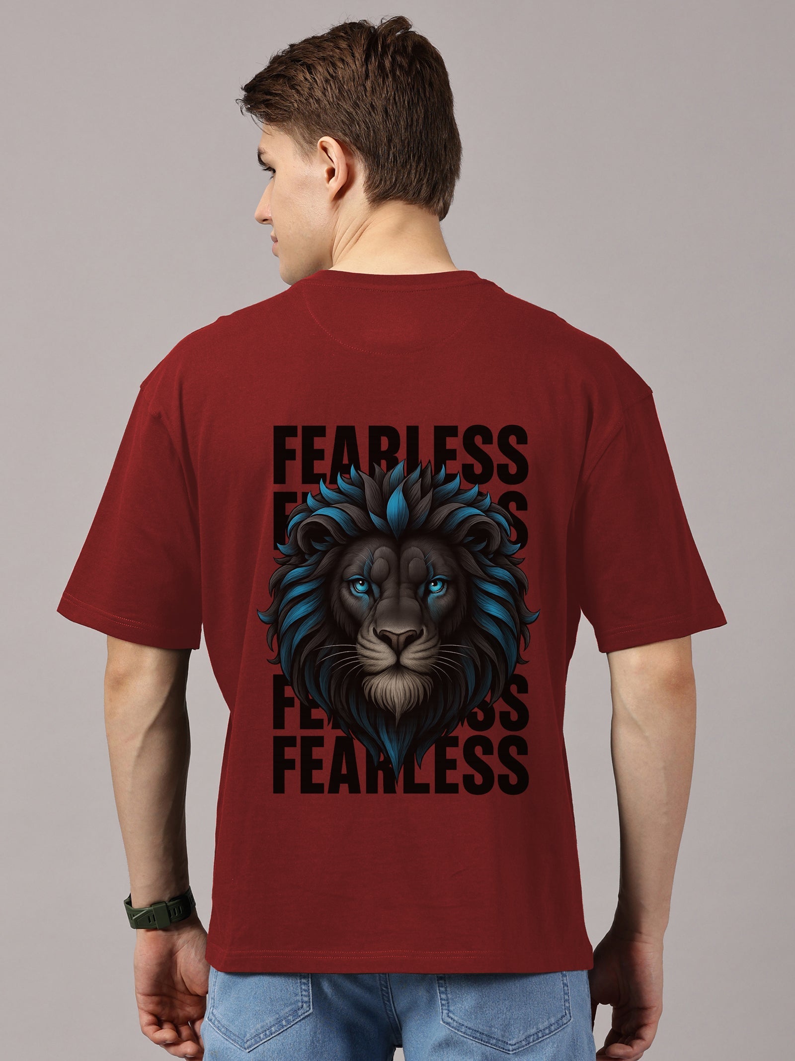 Oversized : Fearless Printed T-Shirt