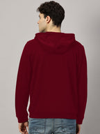 Sweatshirt :Solid Zipper Full Sleeve Hoodie