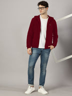 Sweatshirt :Solid Zipper Full Sleeve Hoodie