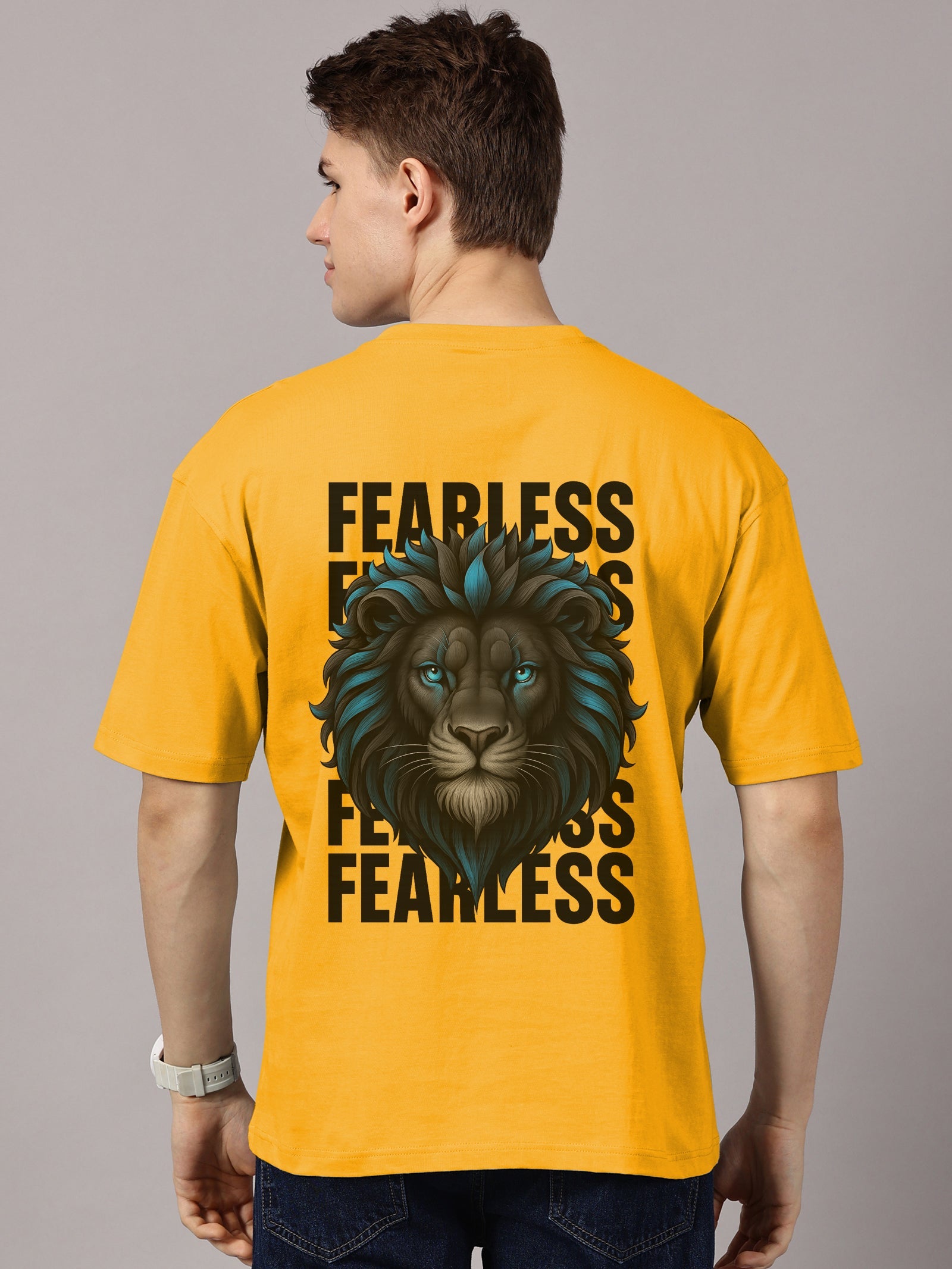 Oversized : Fearless Printed T-Shirt