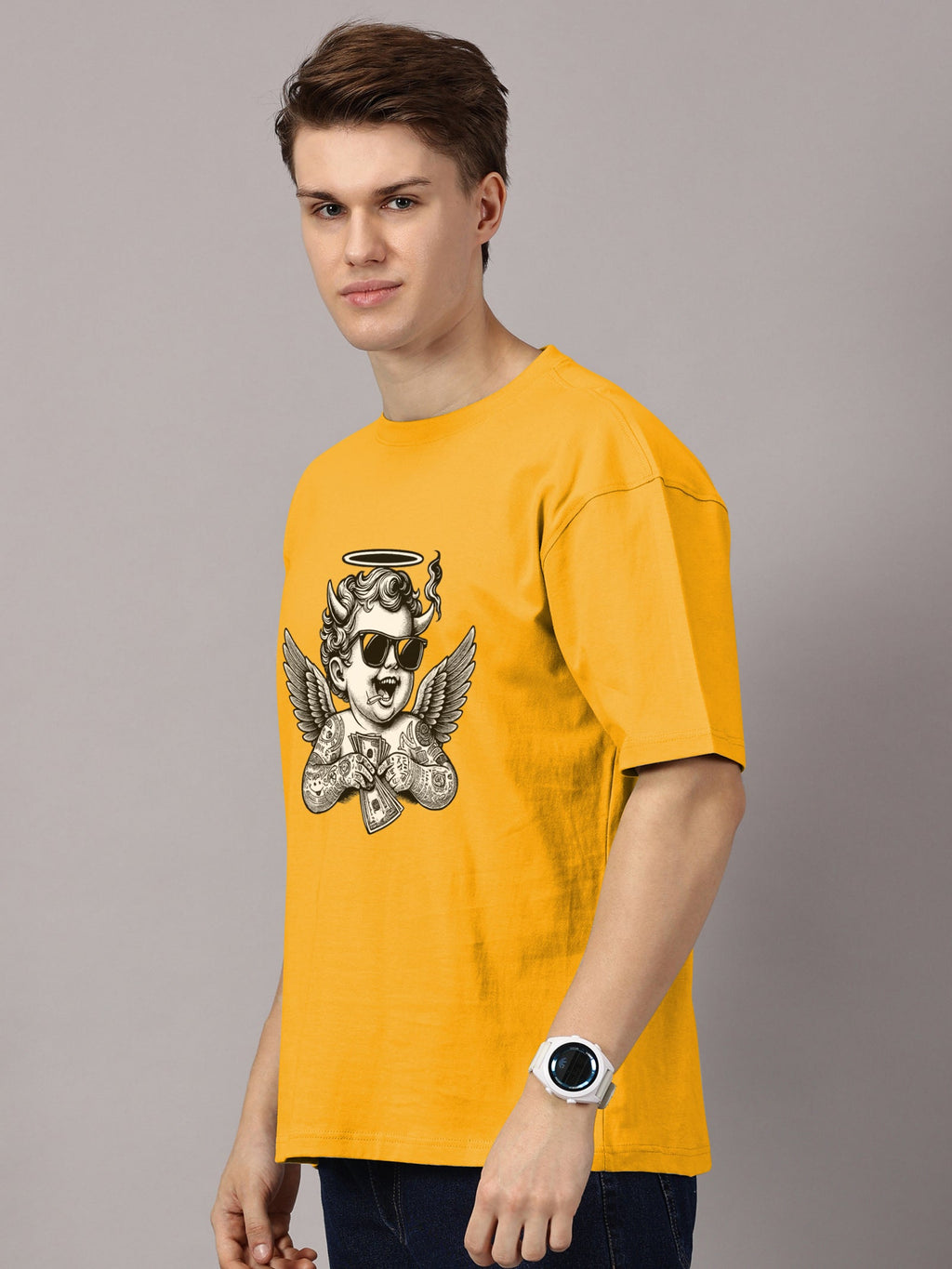 Oversized : Angel Printed T-Shirt