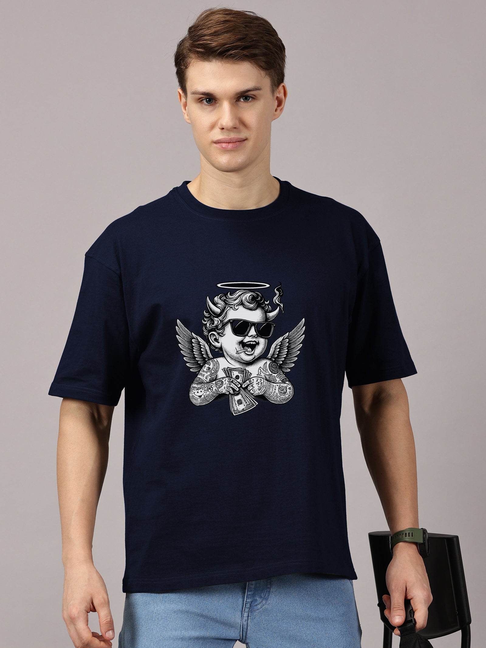 Oversized : Angel Printed T-Shirt