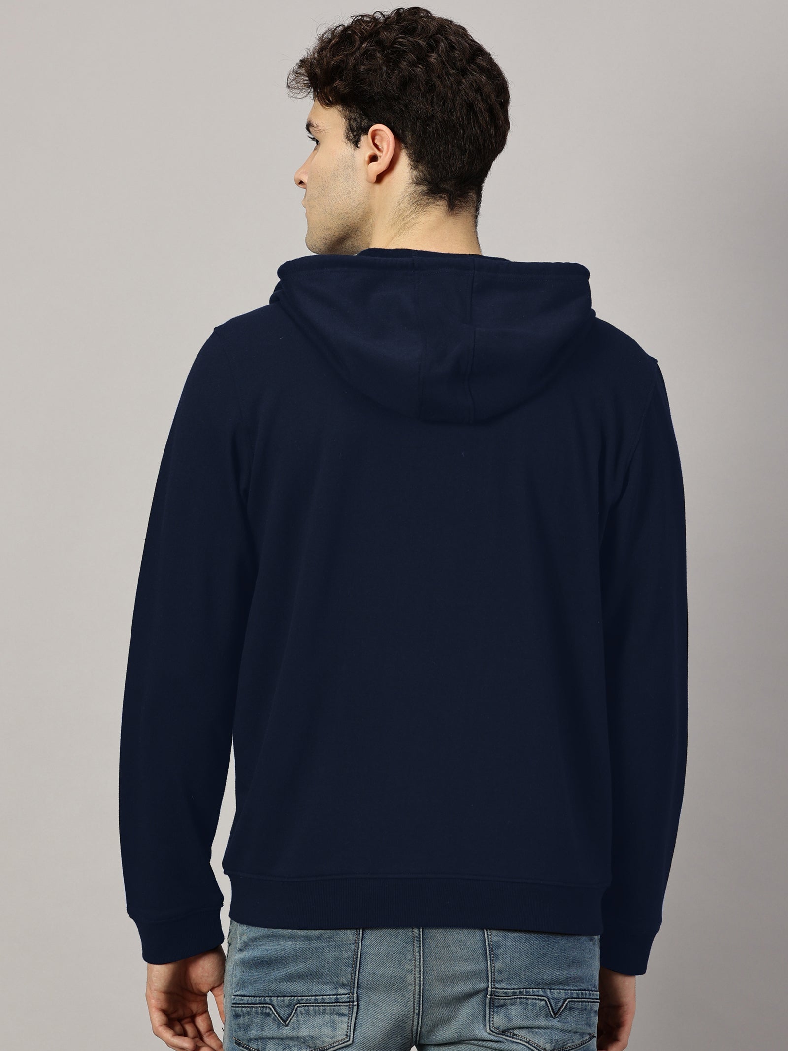 Sweatshirt :Solid Zipper Full Sleeve Hoodie