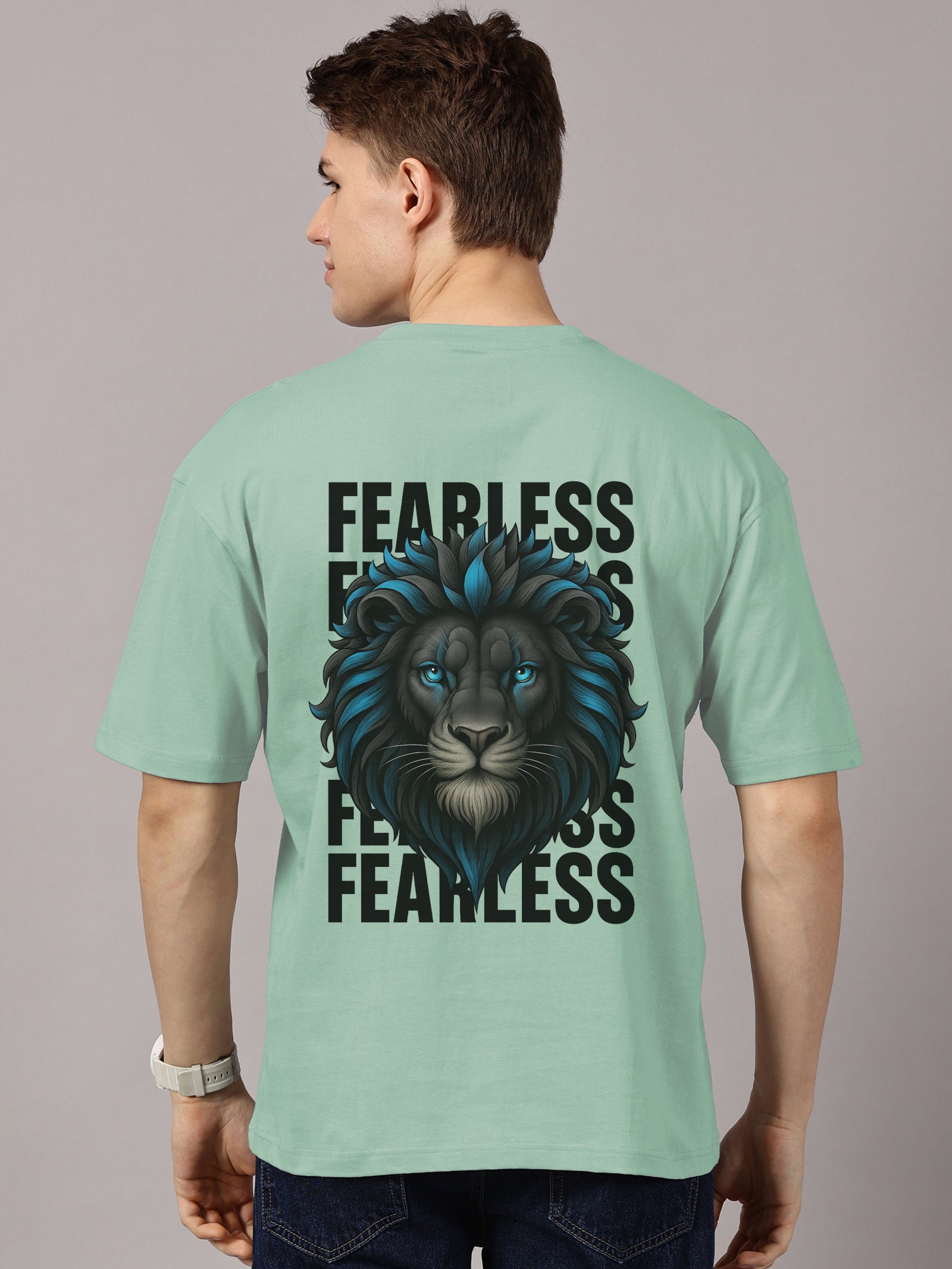 Oversized : Fearless Printed T-Shirt
