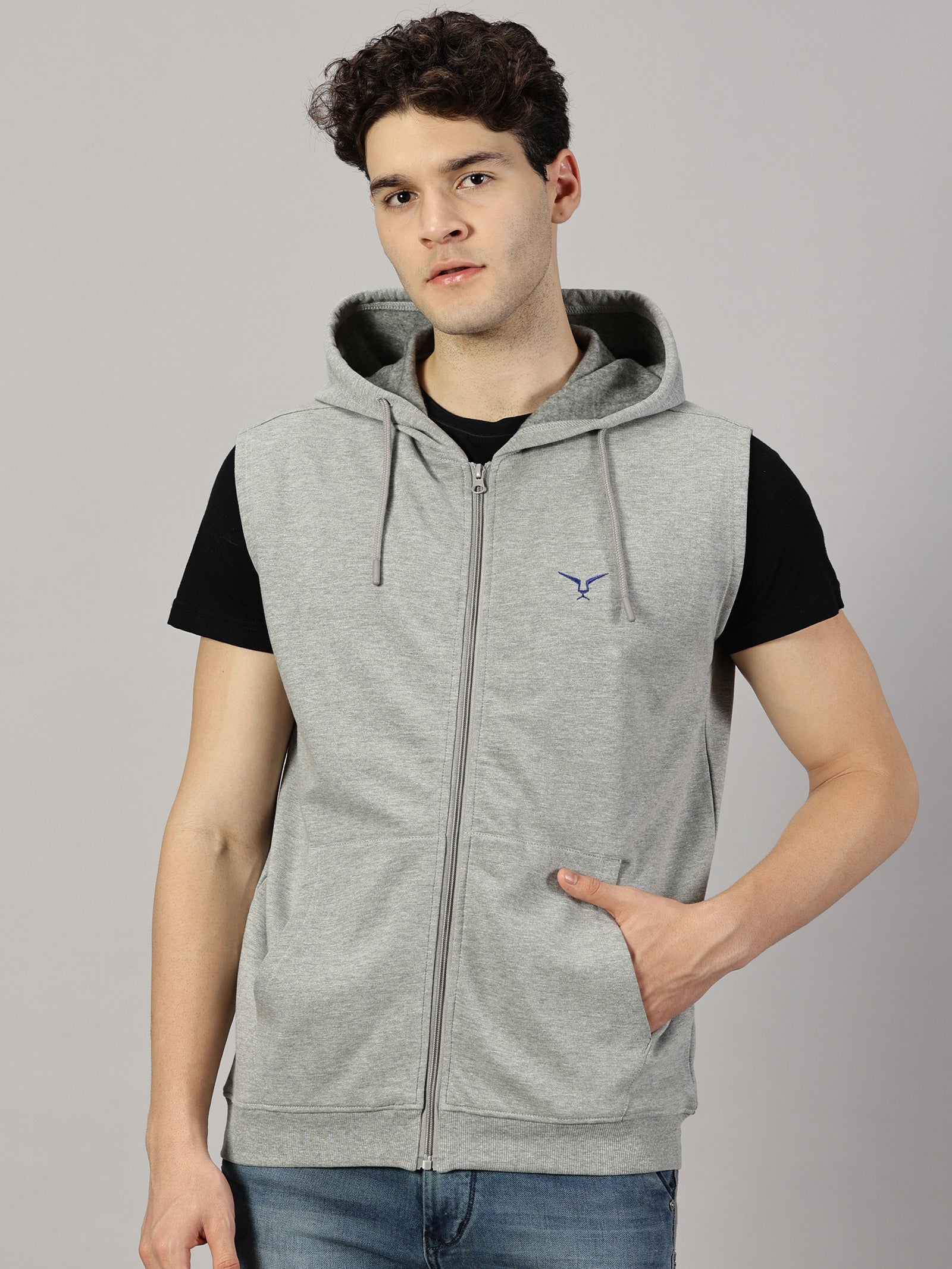 Sweatshirt : Sleeveless Zipper Jacket
