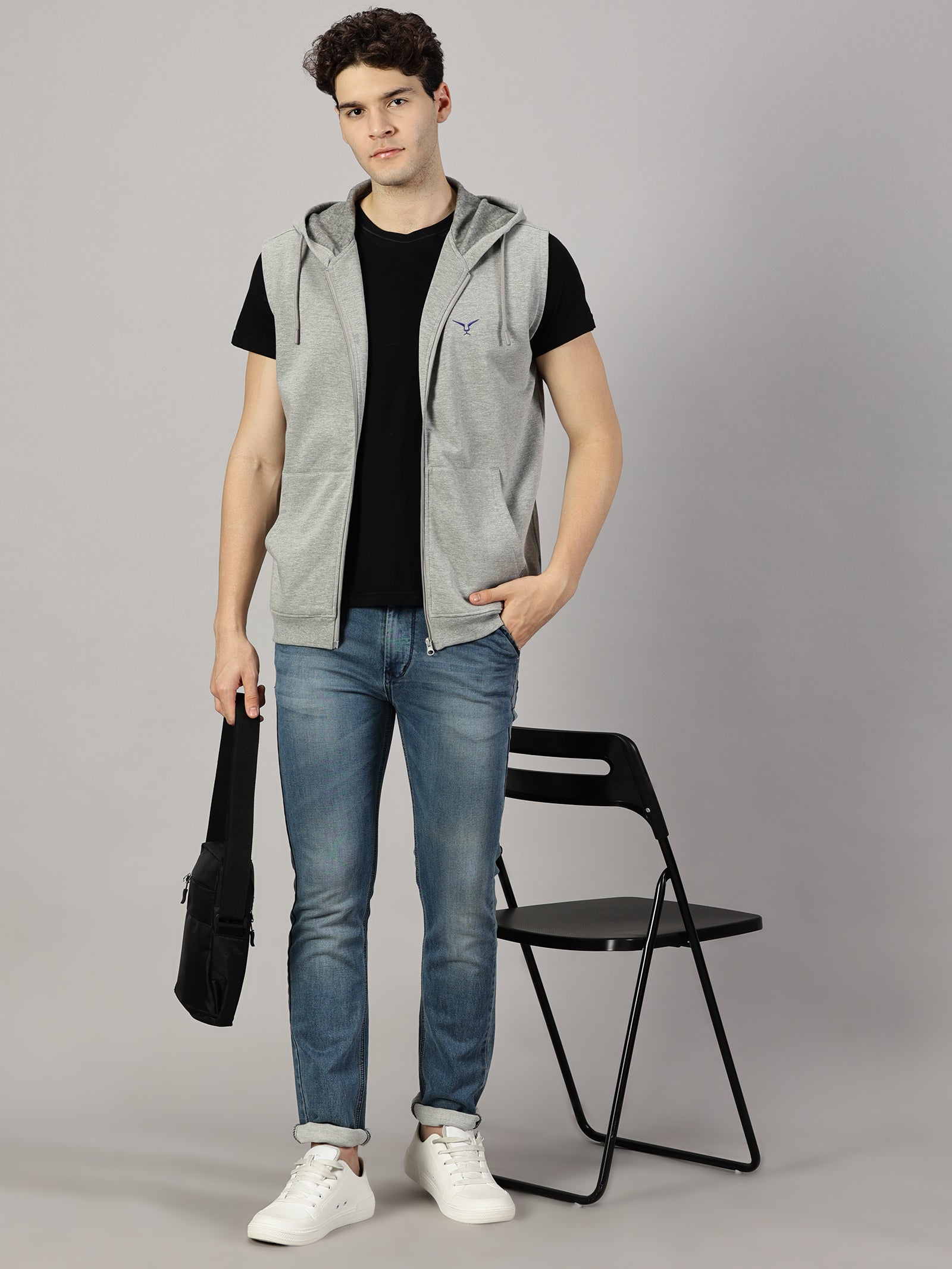 Sweatshirt : Sleeveless Zipper Jacket