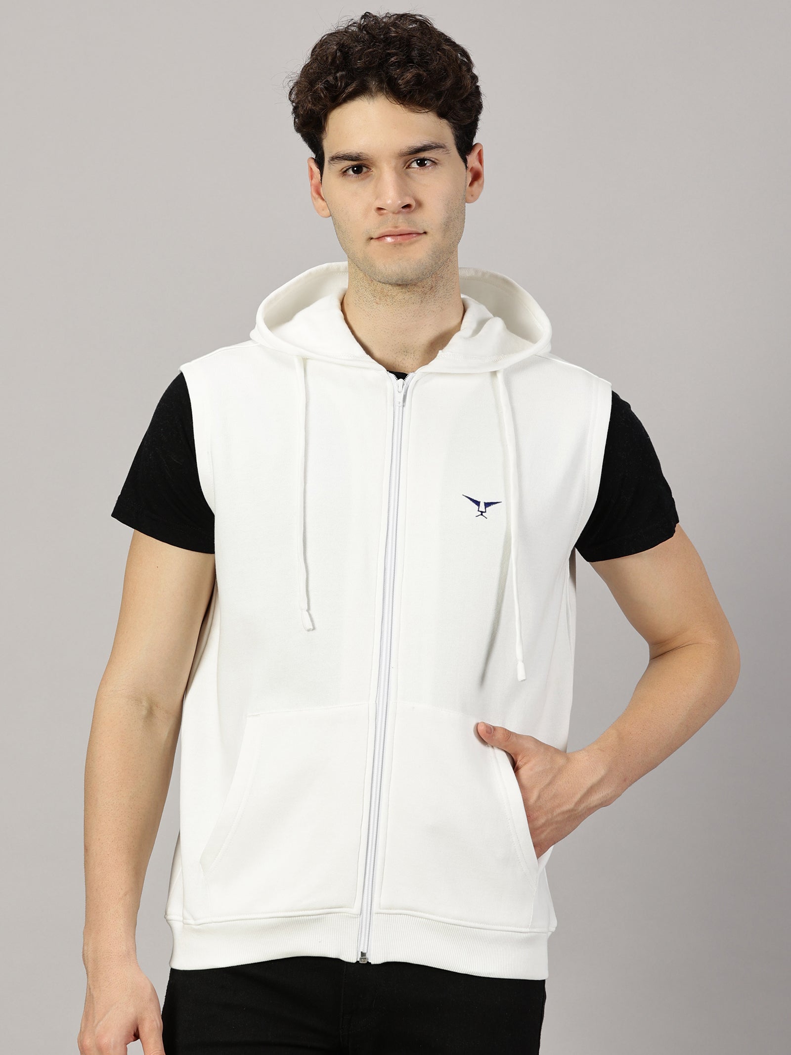 Sweatshirt : Sleeveless Zipper Jacket