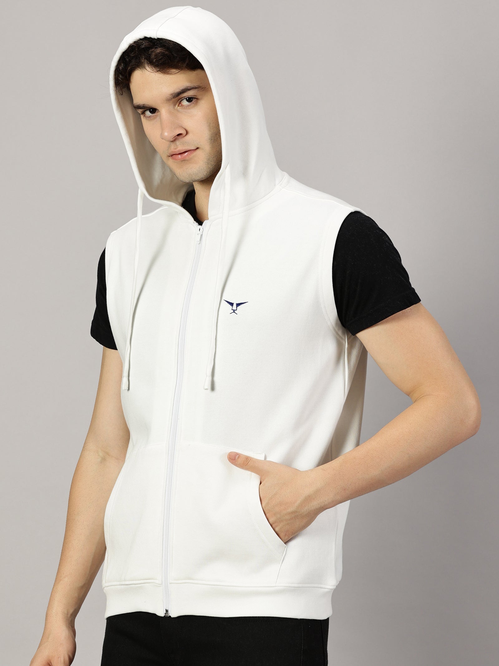 Sweatshirt : Sleeveless Zipper Jacket