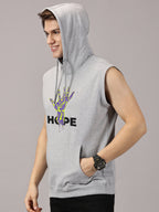 Sweatshirt ::Hand Hope Printed Sleeveless Hoodie