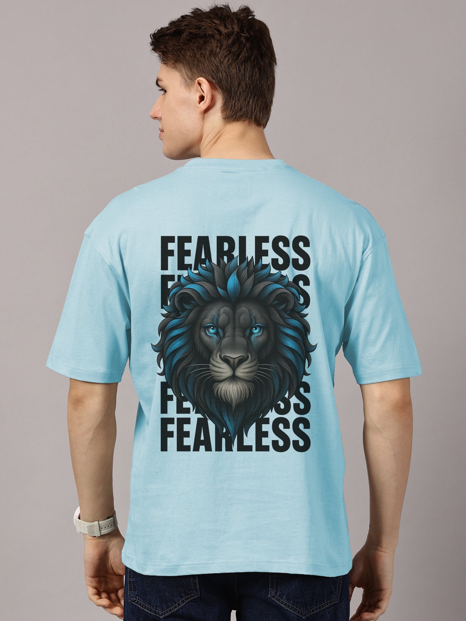 Oversized : Fearless Printed T-Shirt