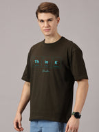 Oversized : Think Positive Printed T-Shirt