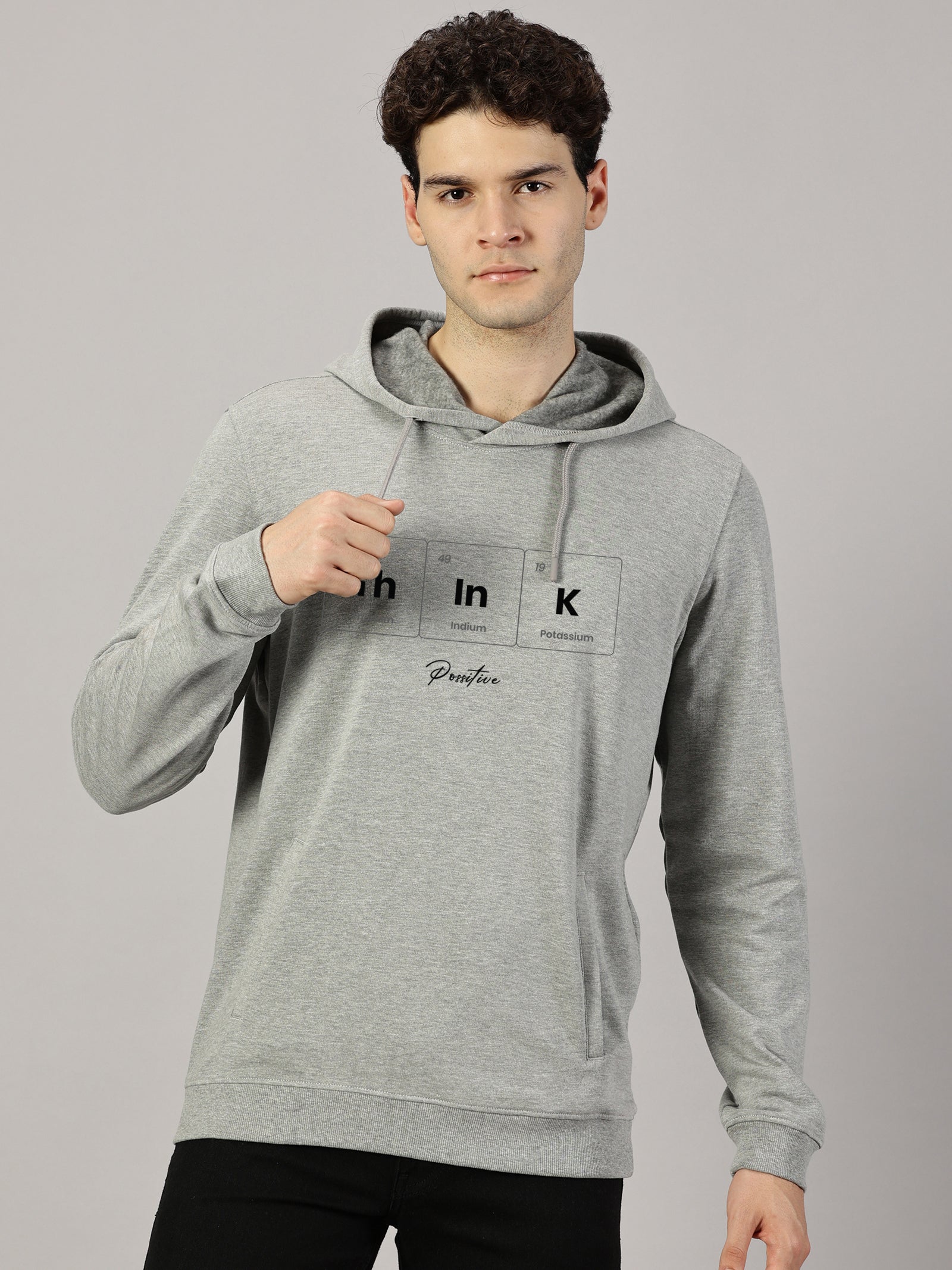 Sweatshirt : Think Positive Printed Hoodie