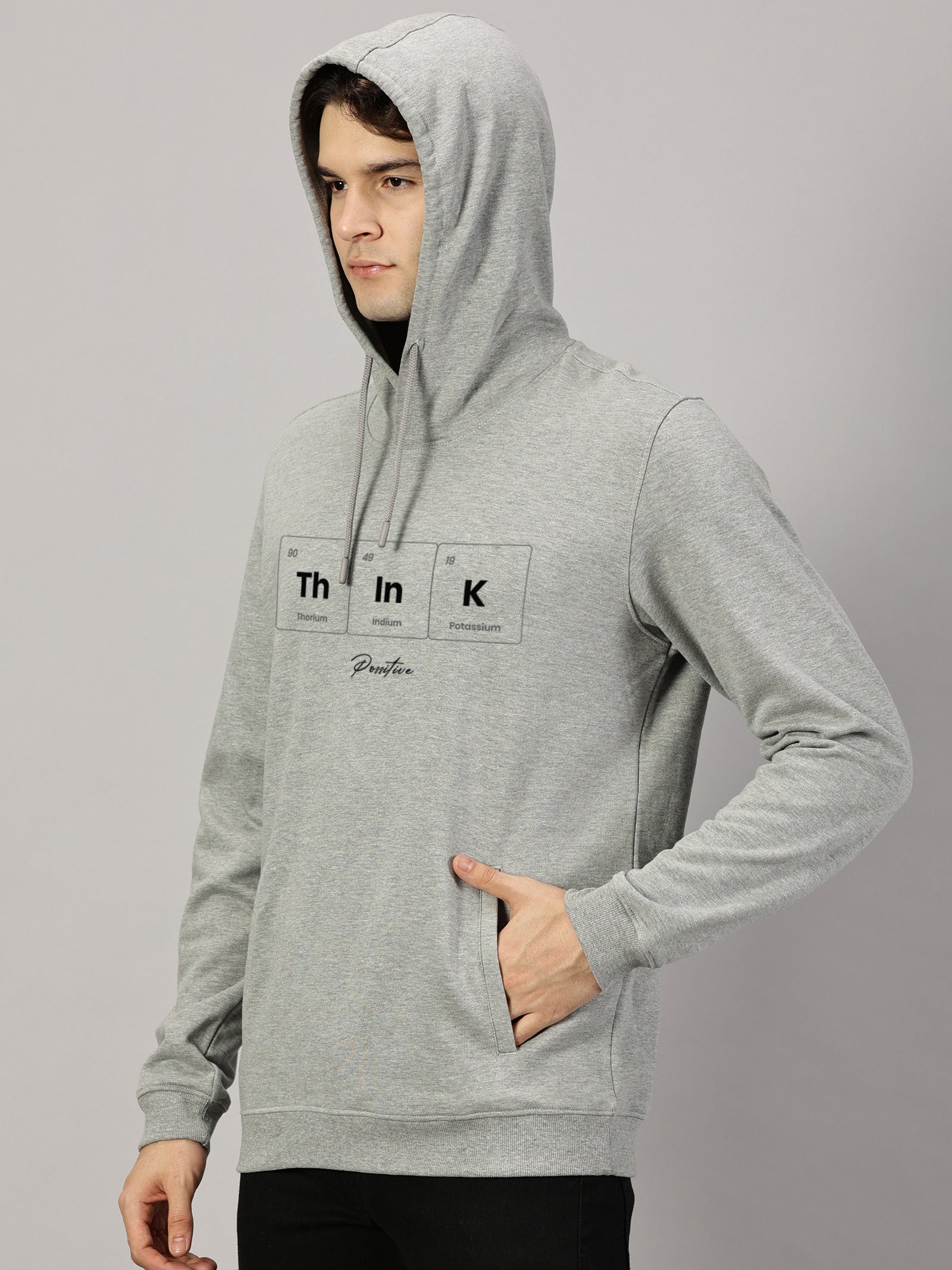 Sweatshirt : Think Positive Printed Hoodie